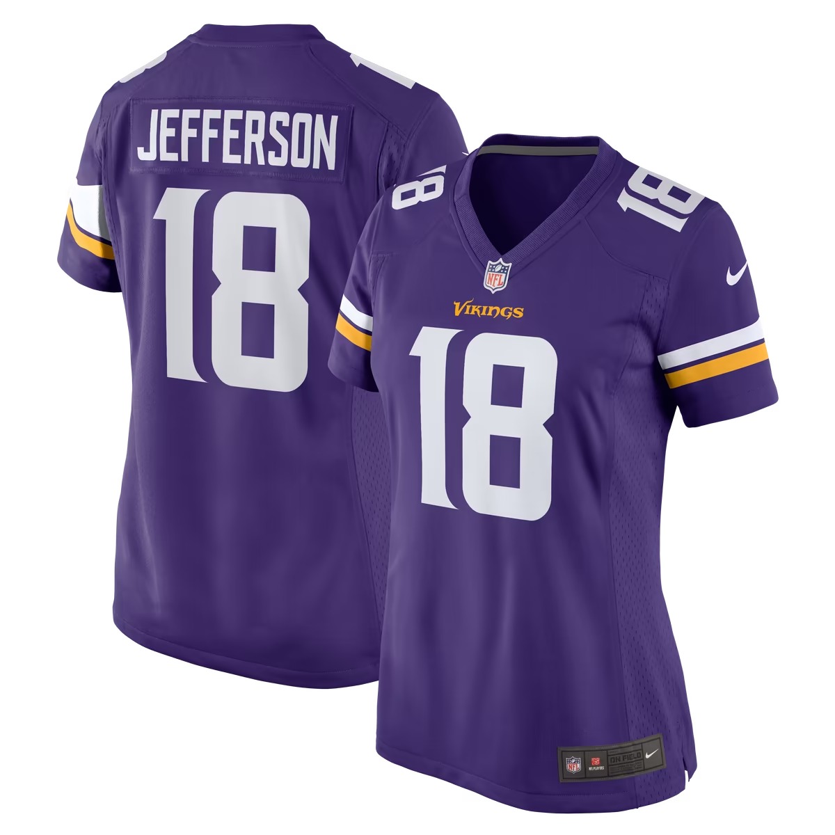 Hunk Wear - Justin Jefferson Minnesota Vikings Nike Women's Game Jersey - Purple