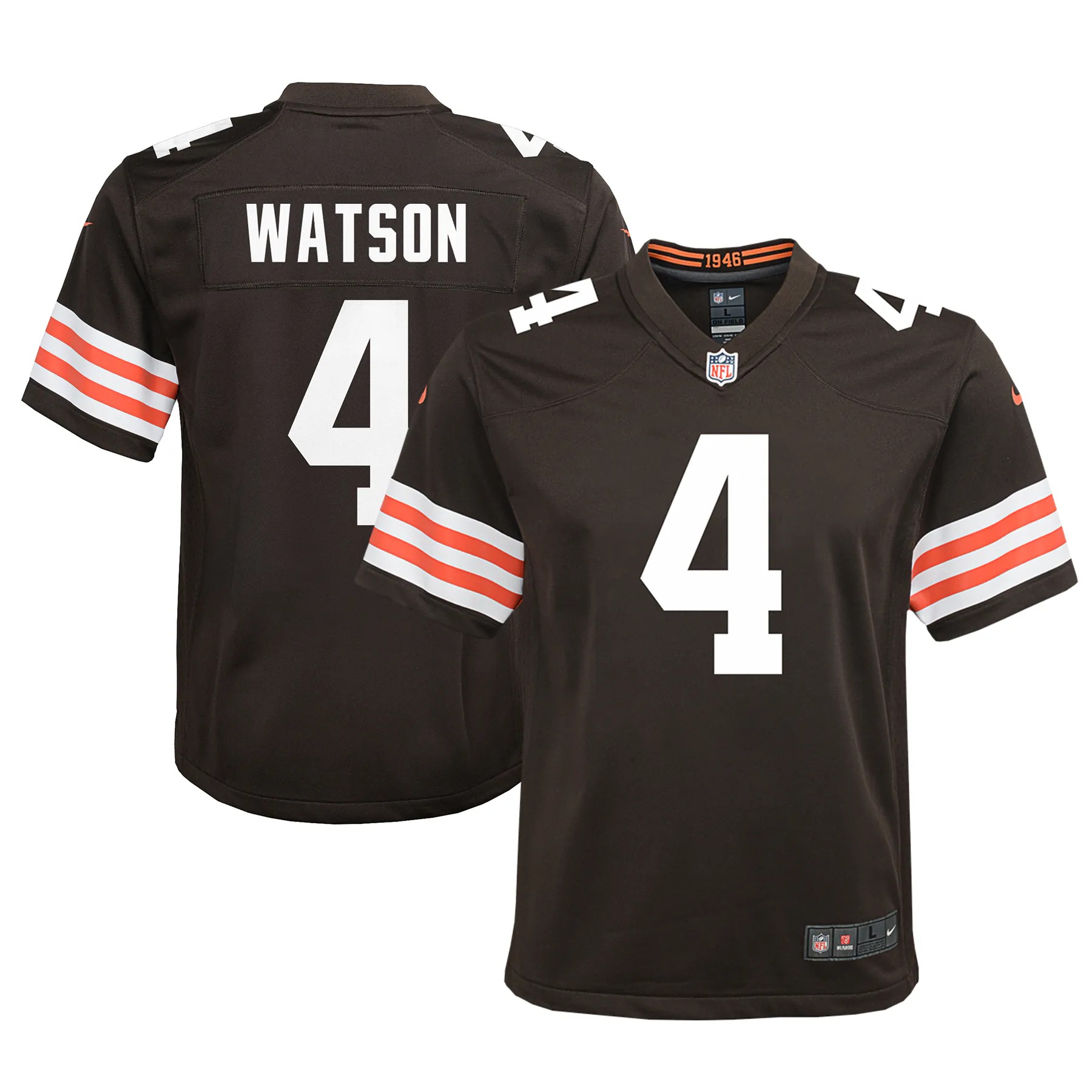 Hunk Wear - Deshaun Watson Cleveland Browns Nike Youth Game Jersey - Brown