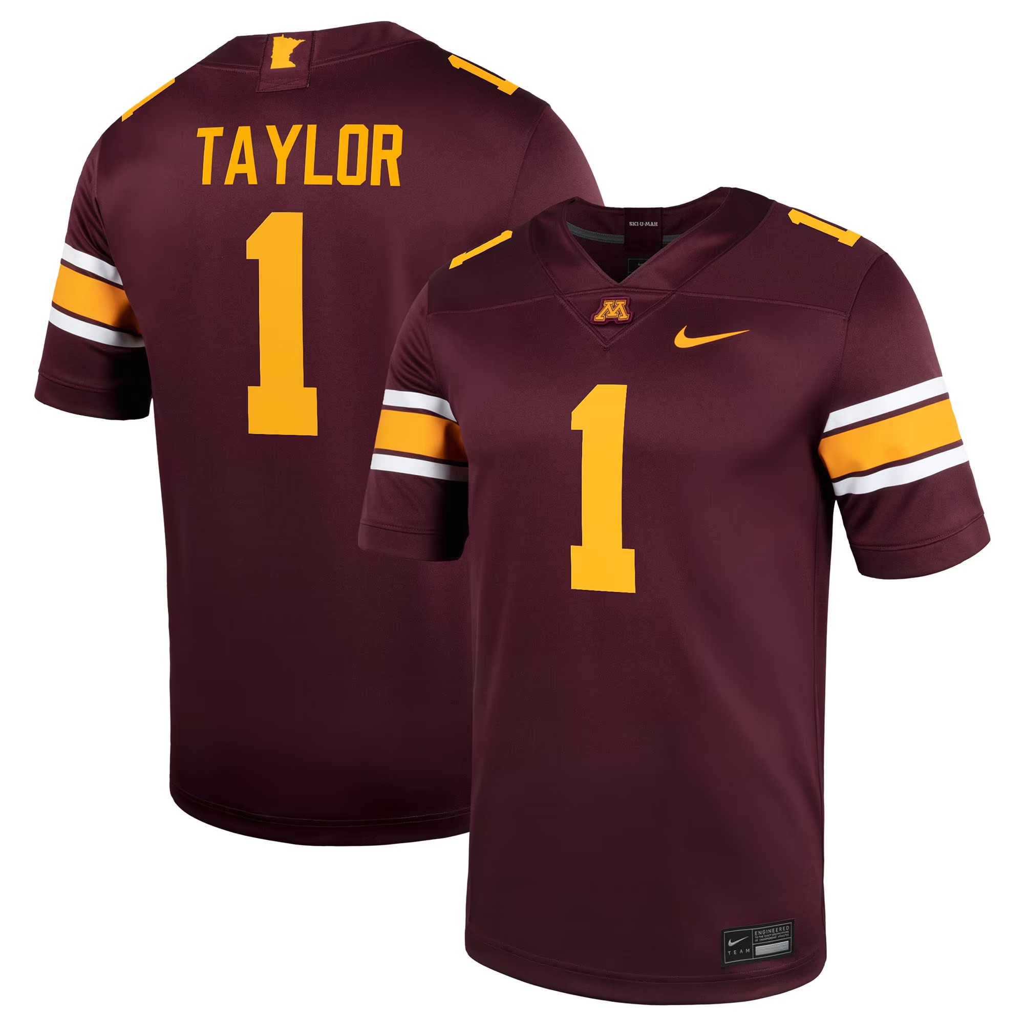 Hunk Wear - Darius Taylor Minnesota Golden Gophers Nike Home Men's NIL Football Game Jersey - Maroon