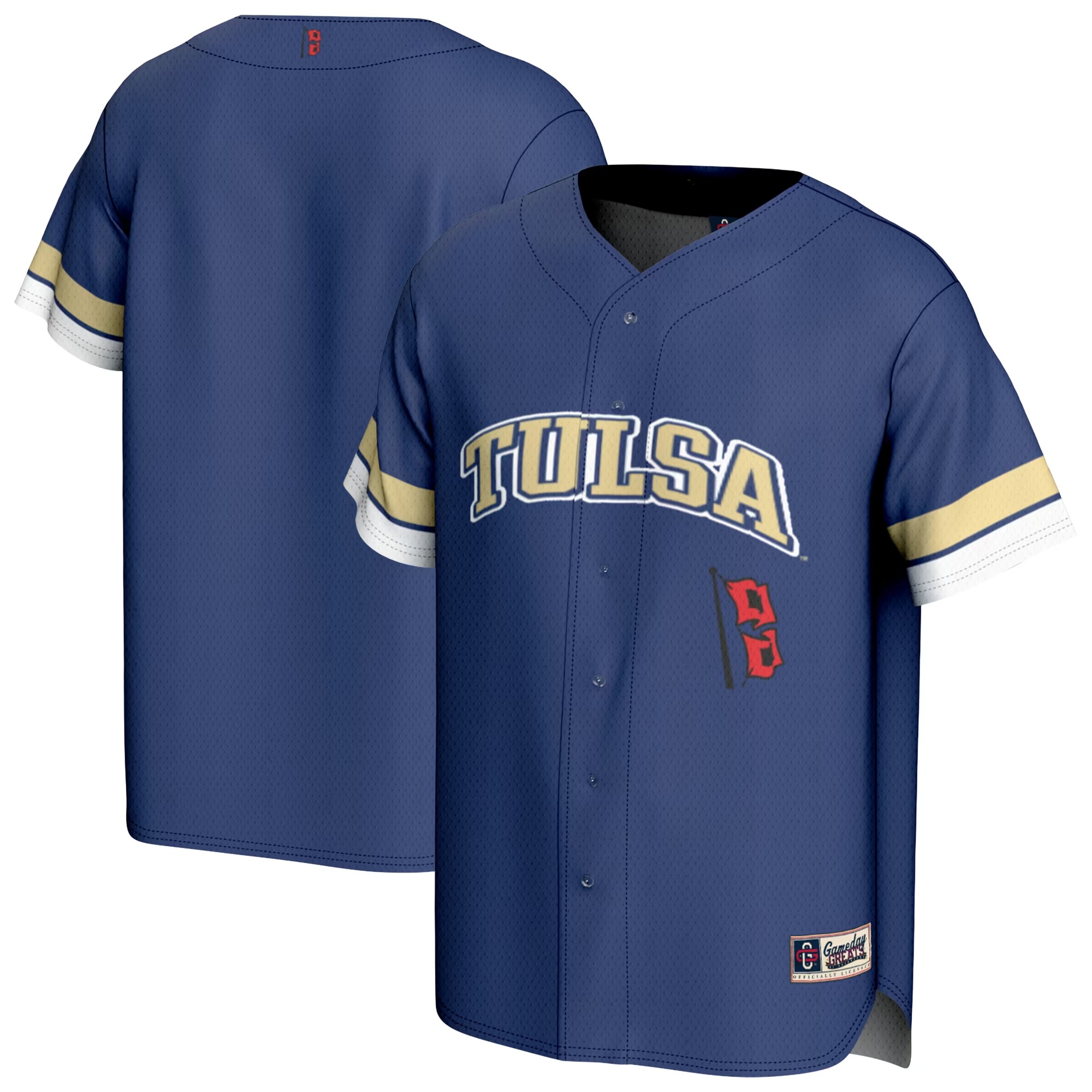 Hunk Wear - Tulsa Golden Hurricane GameDay Greats Baseball Jersey - Royal