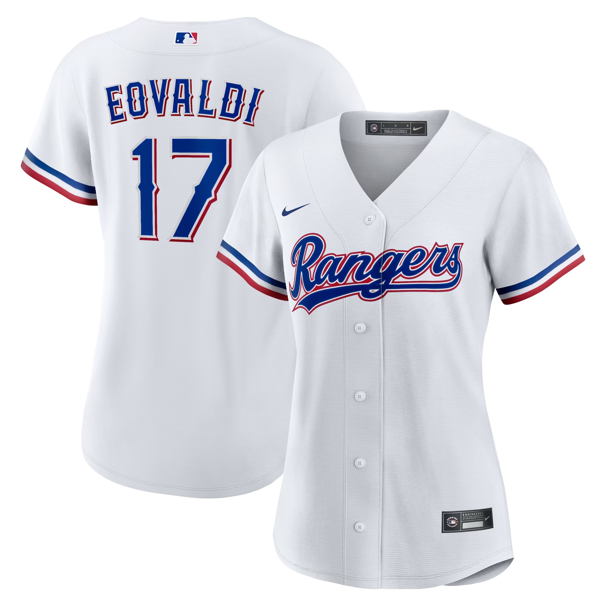 Hunk Wear - Nathan Eovaldi Texas Rangers Nike Women's Home Replica Jersey - White
