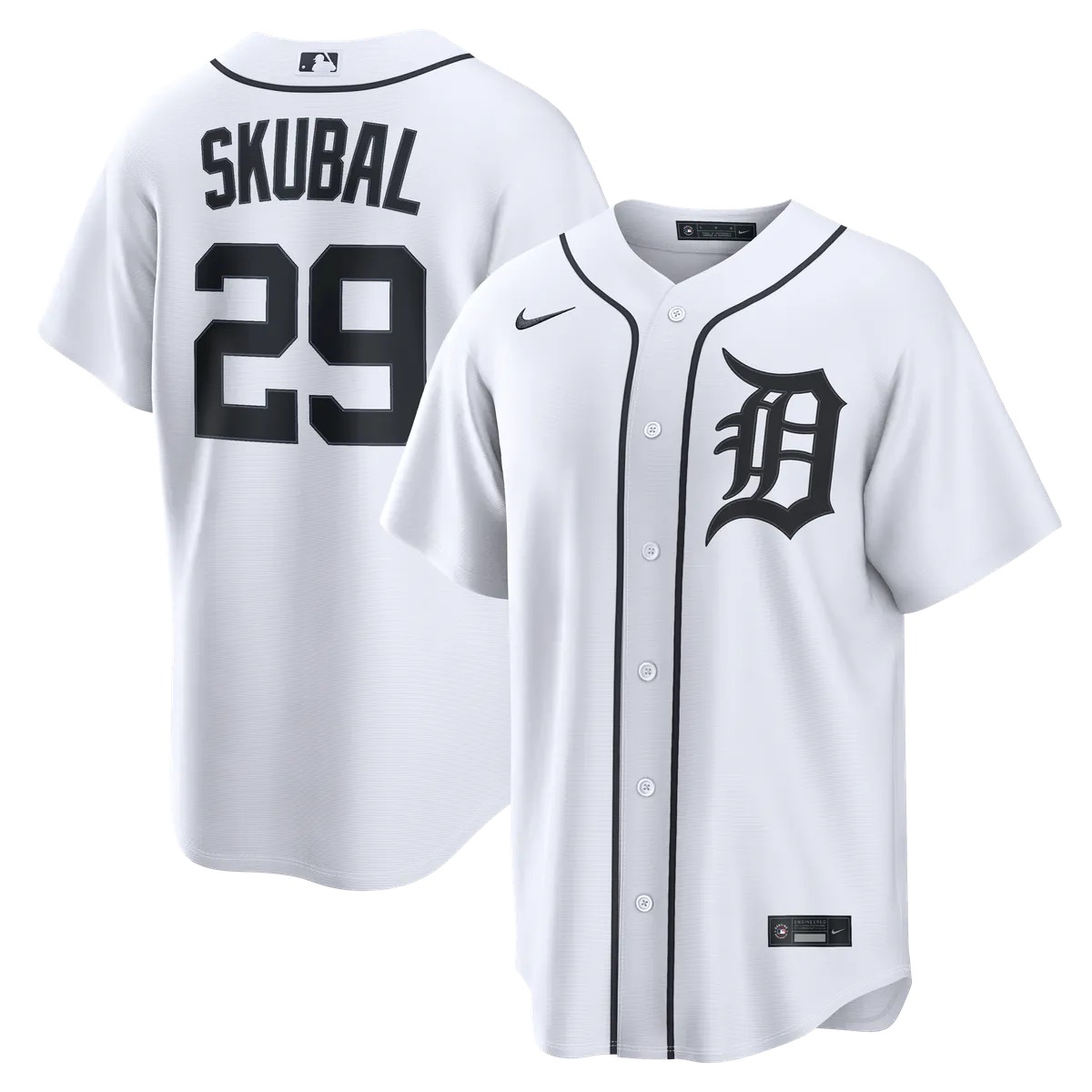 Hunk Wear - Tarik Skubal Detroit Tigers Nike Home Replica Jersey - White