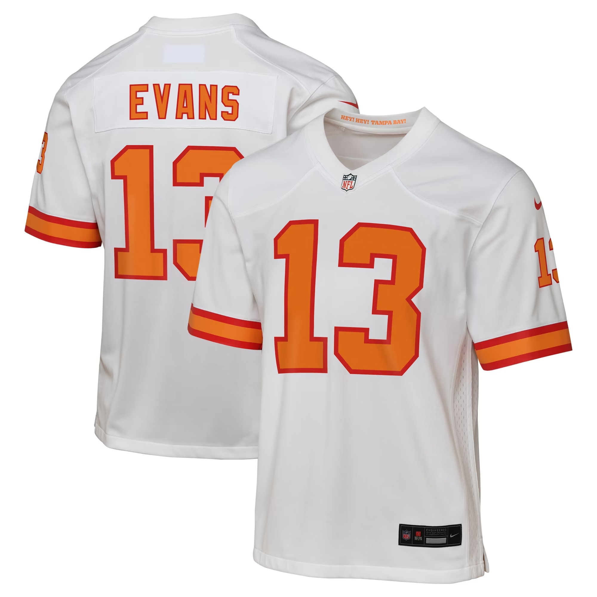 Hunk Wear - Mike Evans '76 Tampa Bay Buccaneers Youth Game Jersey - White