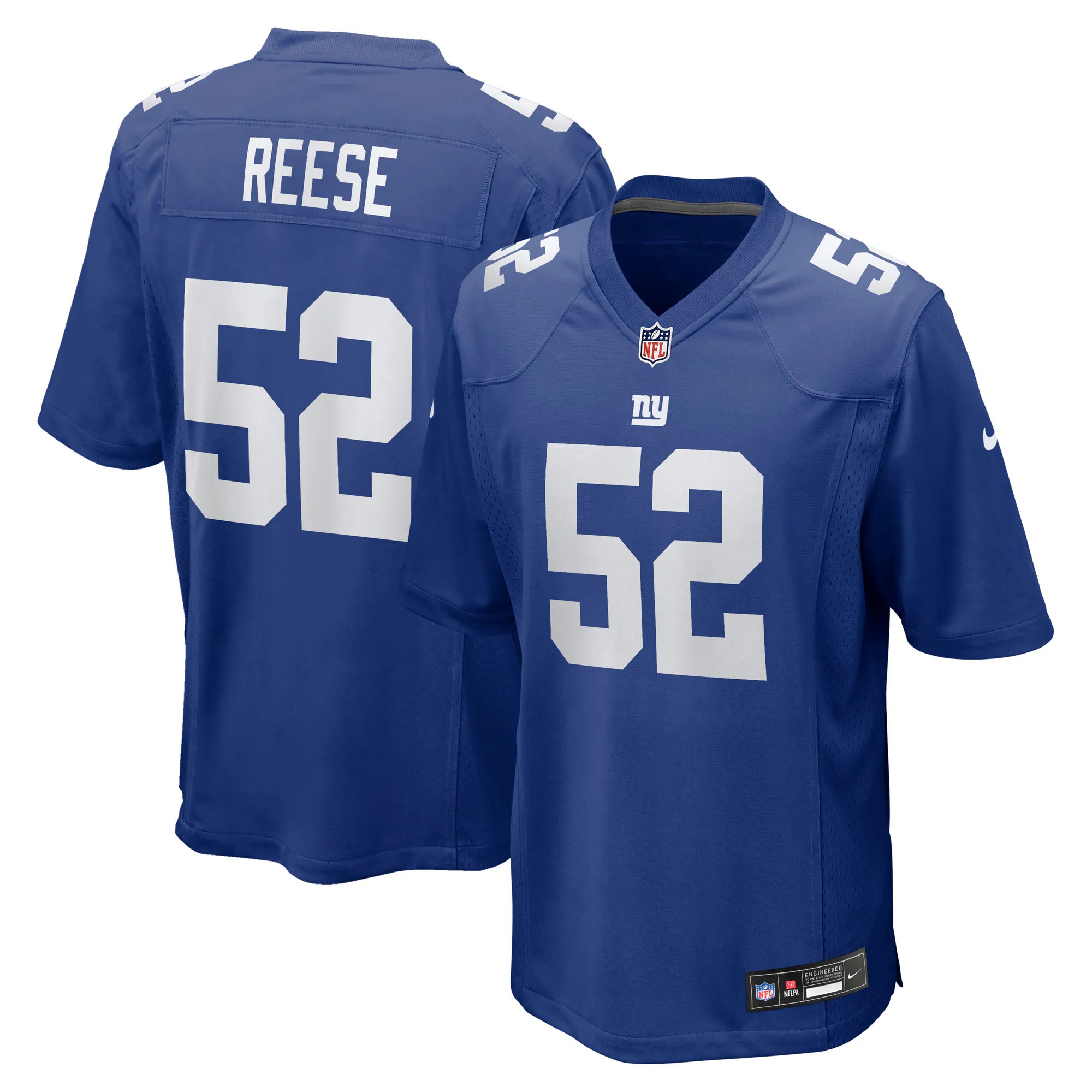 Hunk Wear - Arvell Reese New York Giants Nike Team Game Jersey - Royal