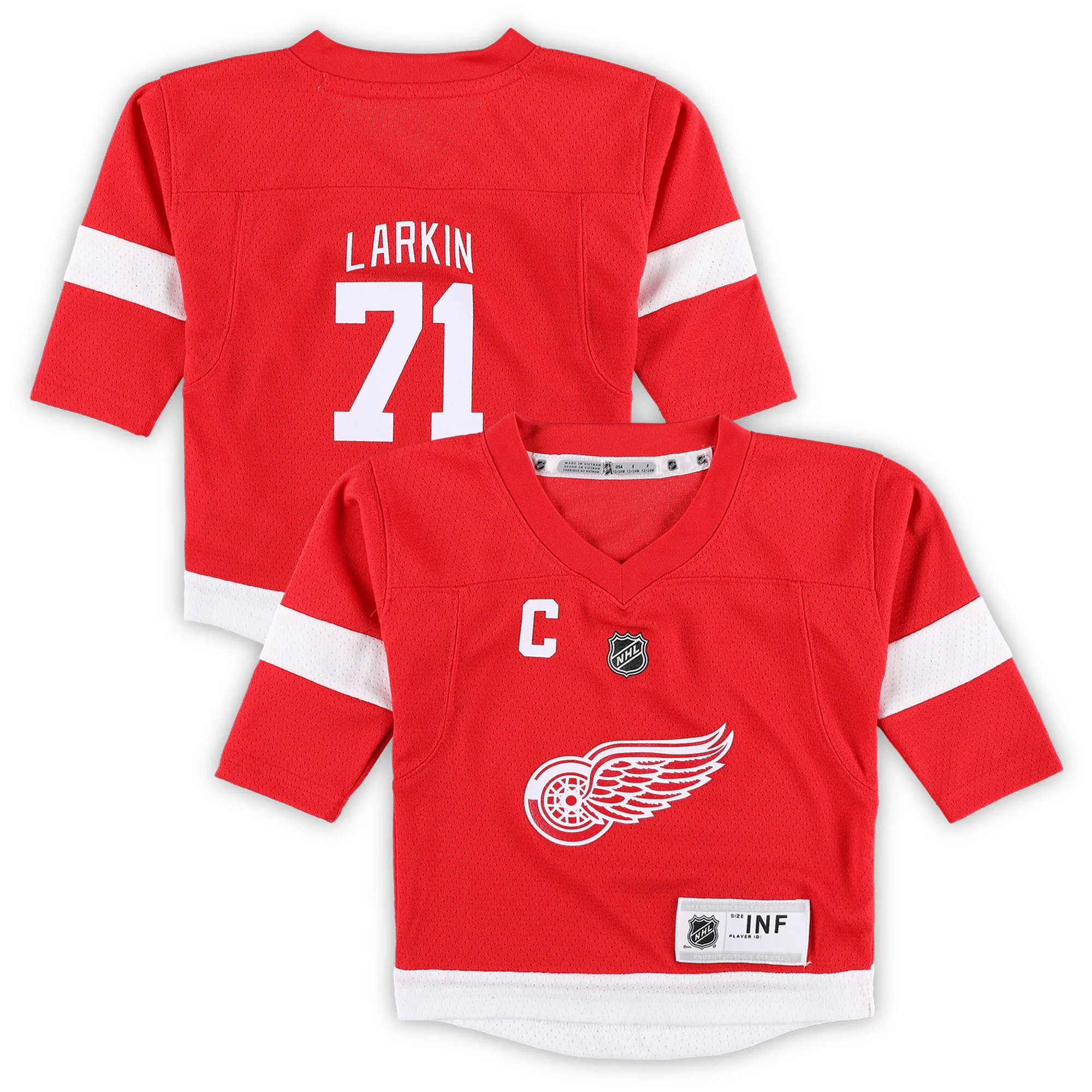 Hunk Wear - Dylan Larkin Detroit Red Wings Infant Replica Player Jersey - Red
