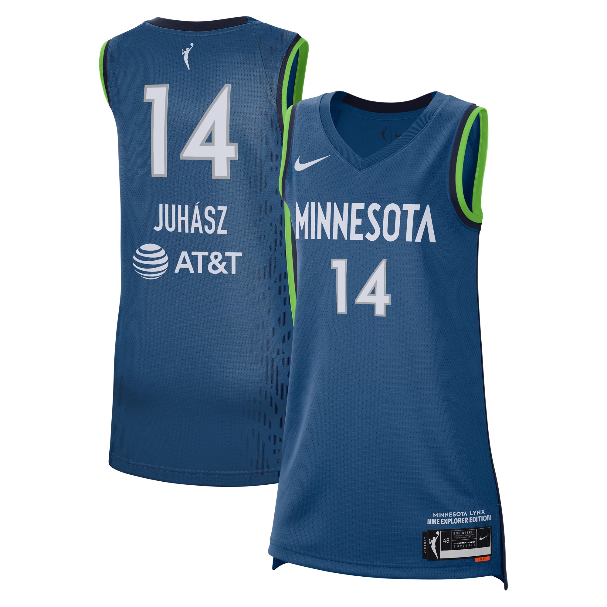 Hunk Wear - Dorka Juhasz Minnesota Lynx Nike Unisex Swingman Victory Player Jersey - Explorer Edition - Blue