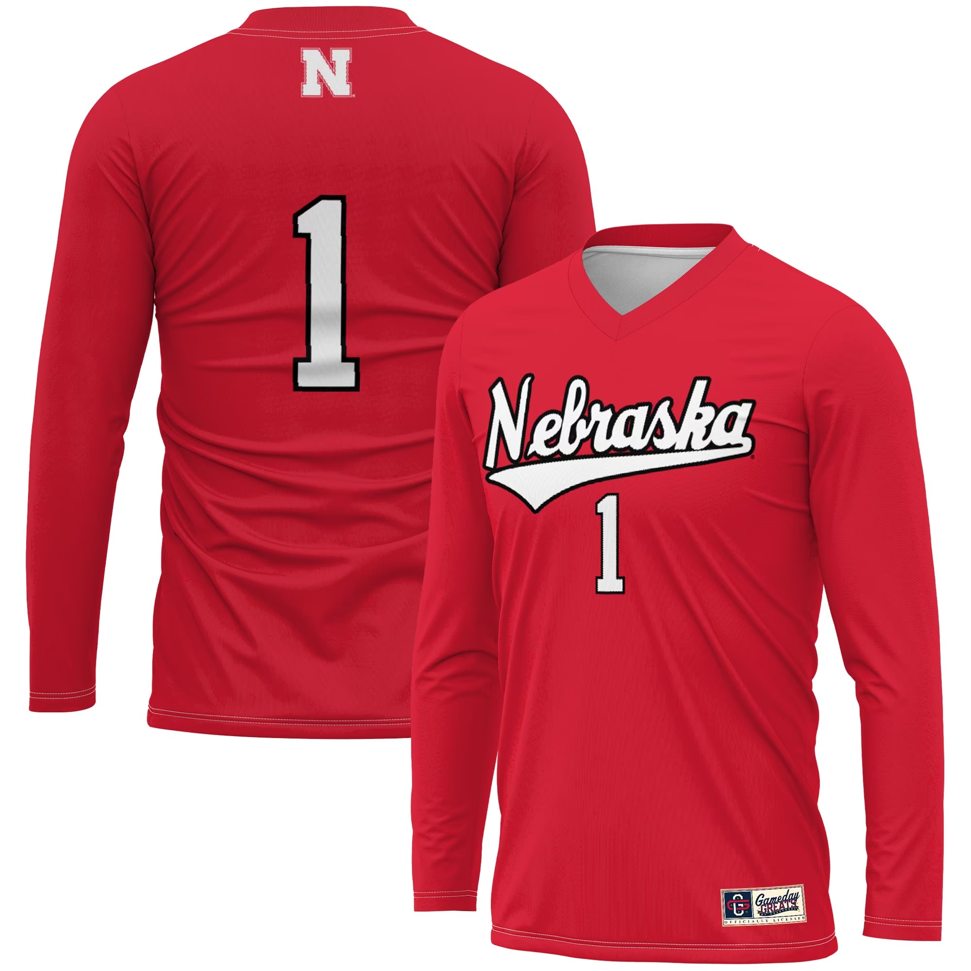 Hunk Wear - #1 Nebraska Huskers GameDay Greats Youth Lightweight Volleyball Jersey - Scarlet