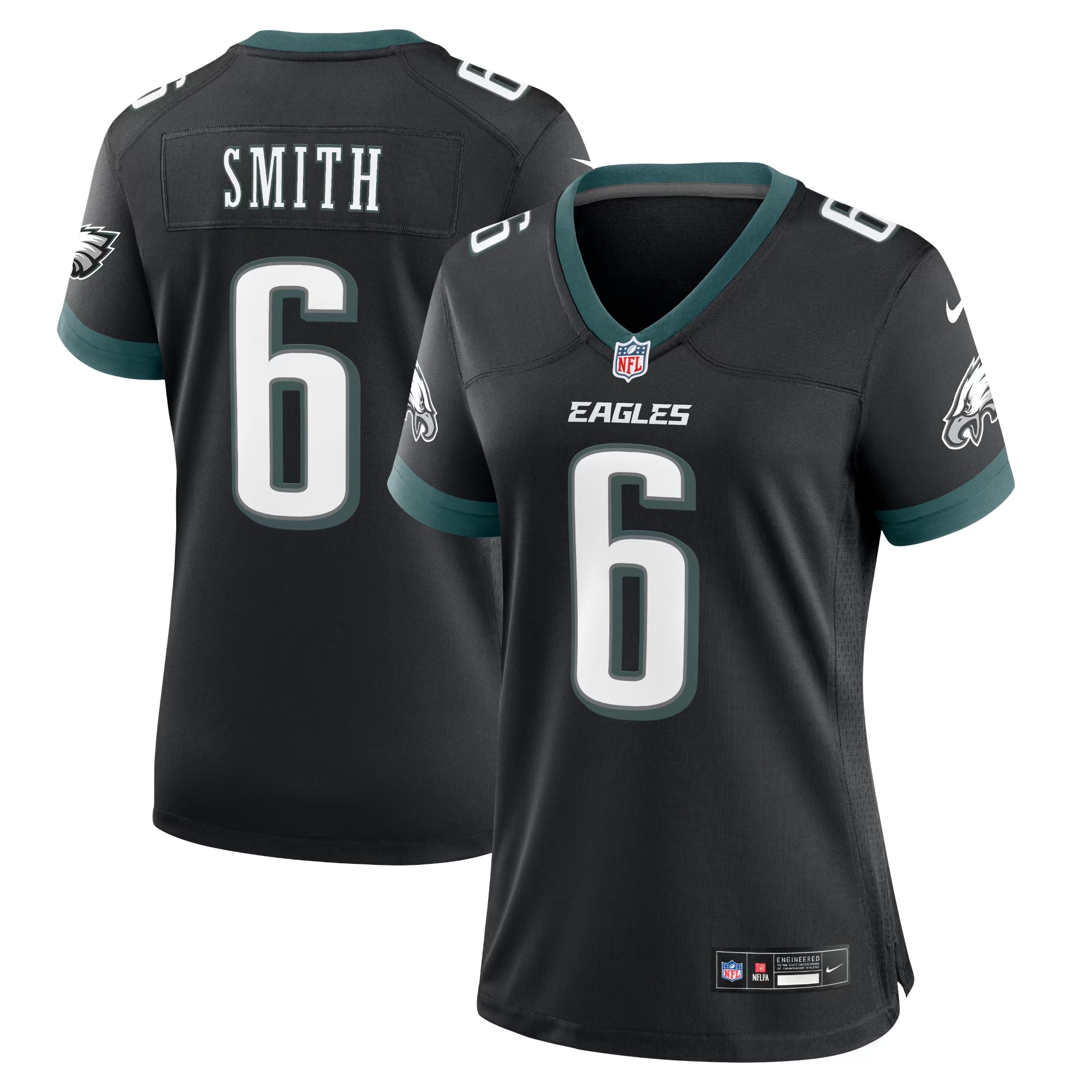 Hunk Wear - DeVonta Smith Philadelphia Eagles Nike Women's Alternate Game Jersey - Black