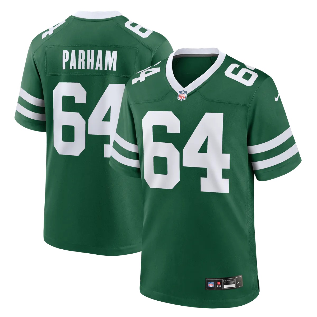 Hunk Wear - Dylan Parham New York Jets Nike Team Game Jersey - Legacy Green