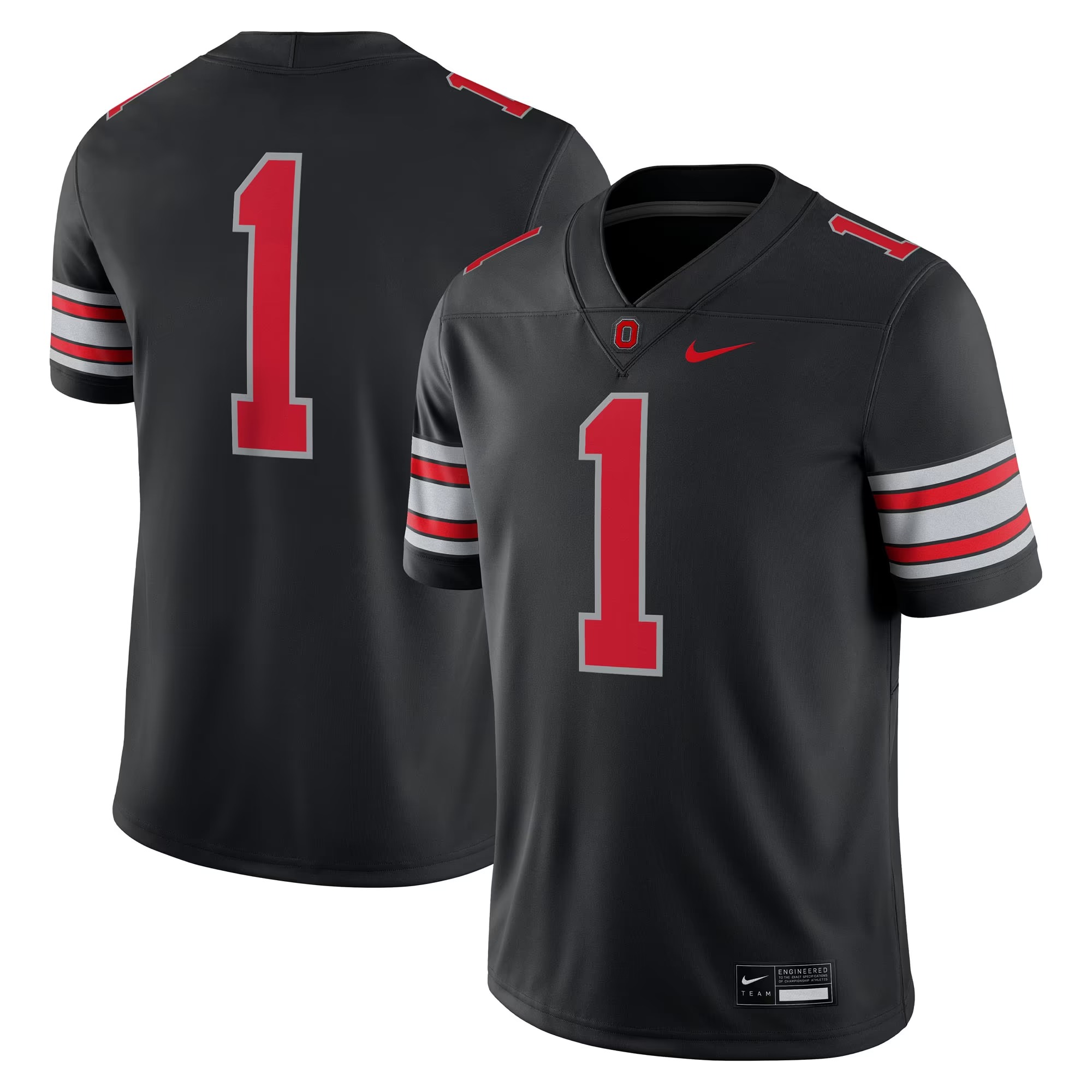 Hunk Wear - #1 Ohio State Buckeyes Nike Alternate Game Football Jersey - Black