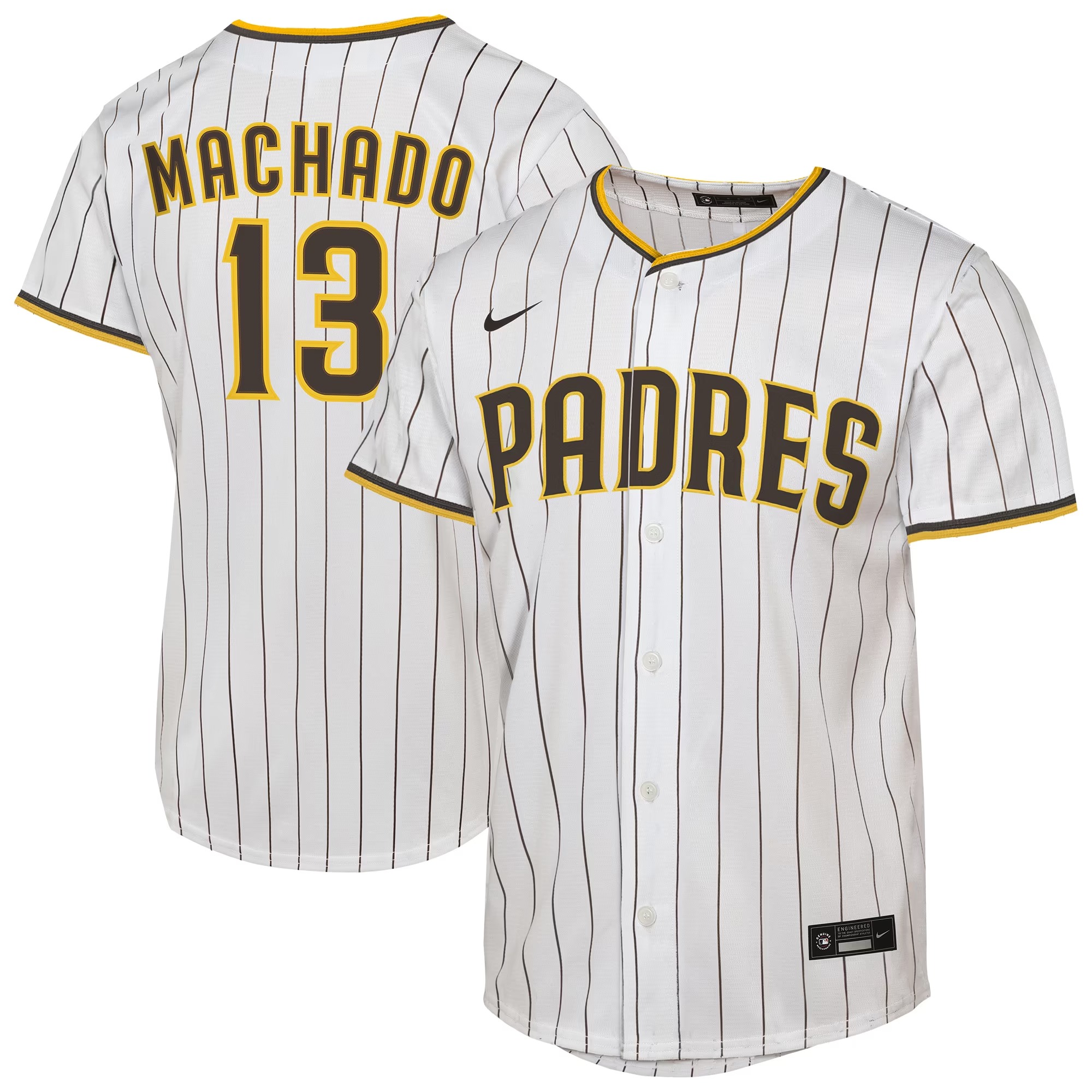 Hunk Wear - Manny Machado San Diego Padres Nike Youth Home Replica Player Jersey - White