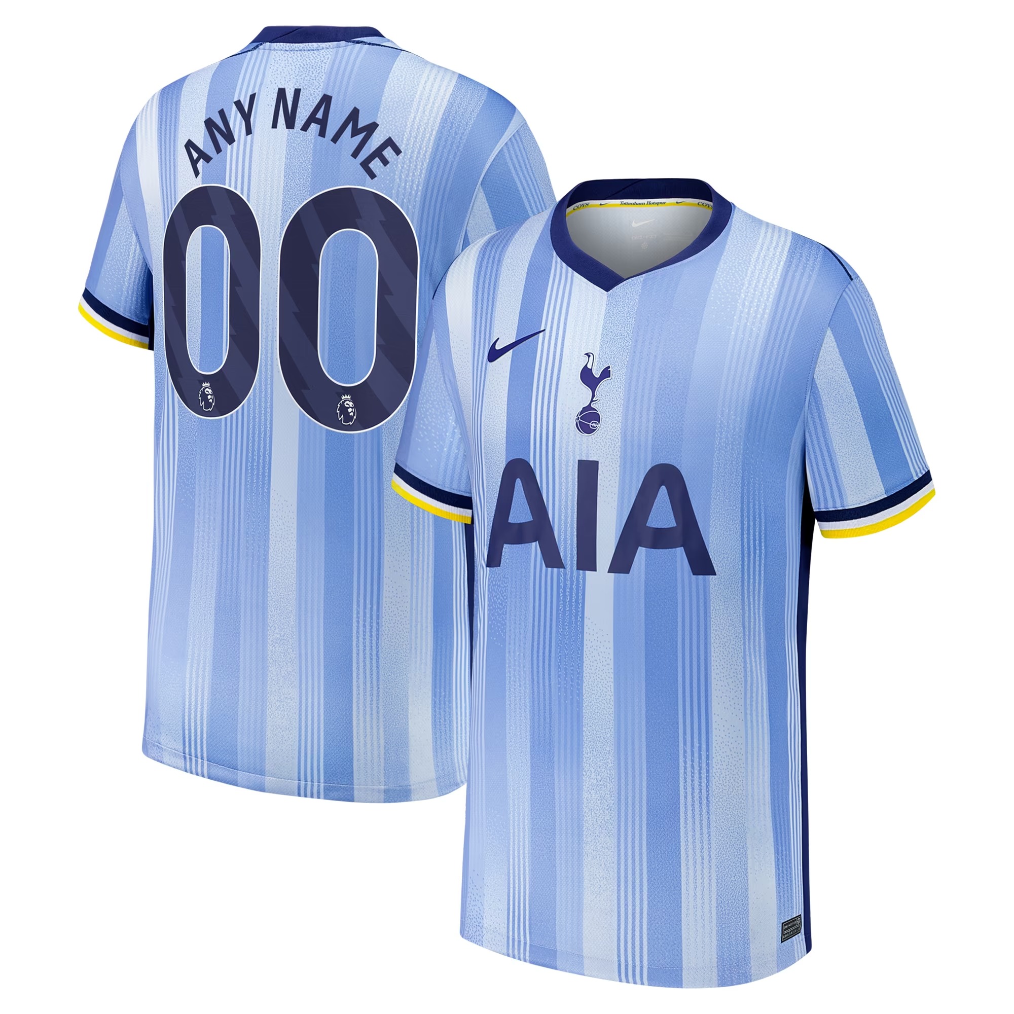 Hunk Wear - Tottenham Hotspur Nike Youth 2024_25 Away Replica Custom Jersey - Blue
