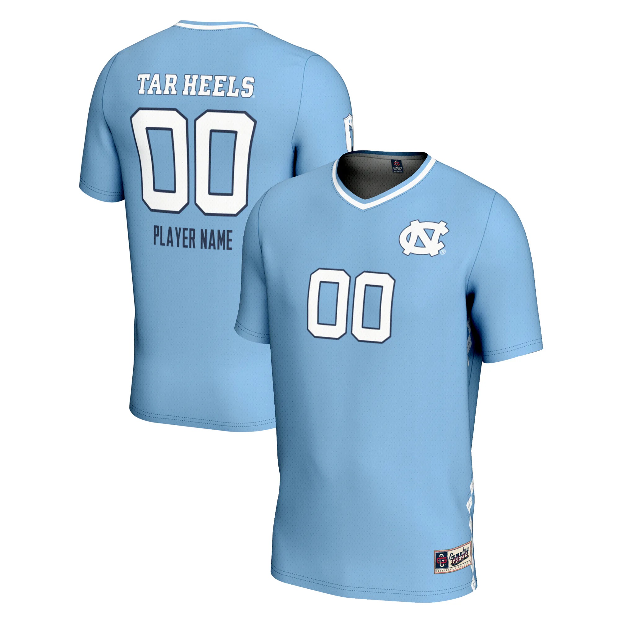 Hunk Wear - North Carolina Tar Heels GameDay Greats Unisex NIL Pick-A-Player Lightweight Soccer Jersey - Carolina Blue