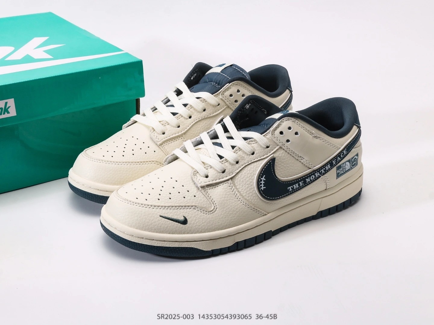 Nike Dunk Low Cream Navy The North Face Collaboration Sneakers