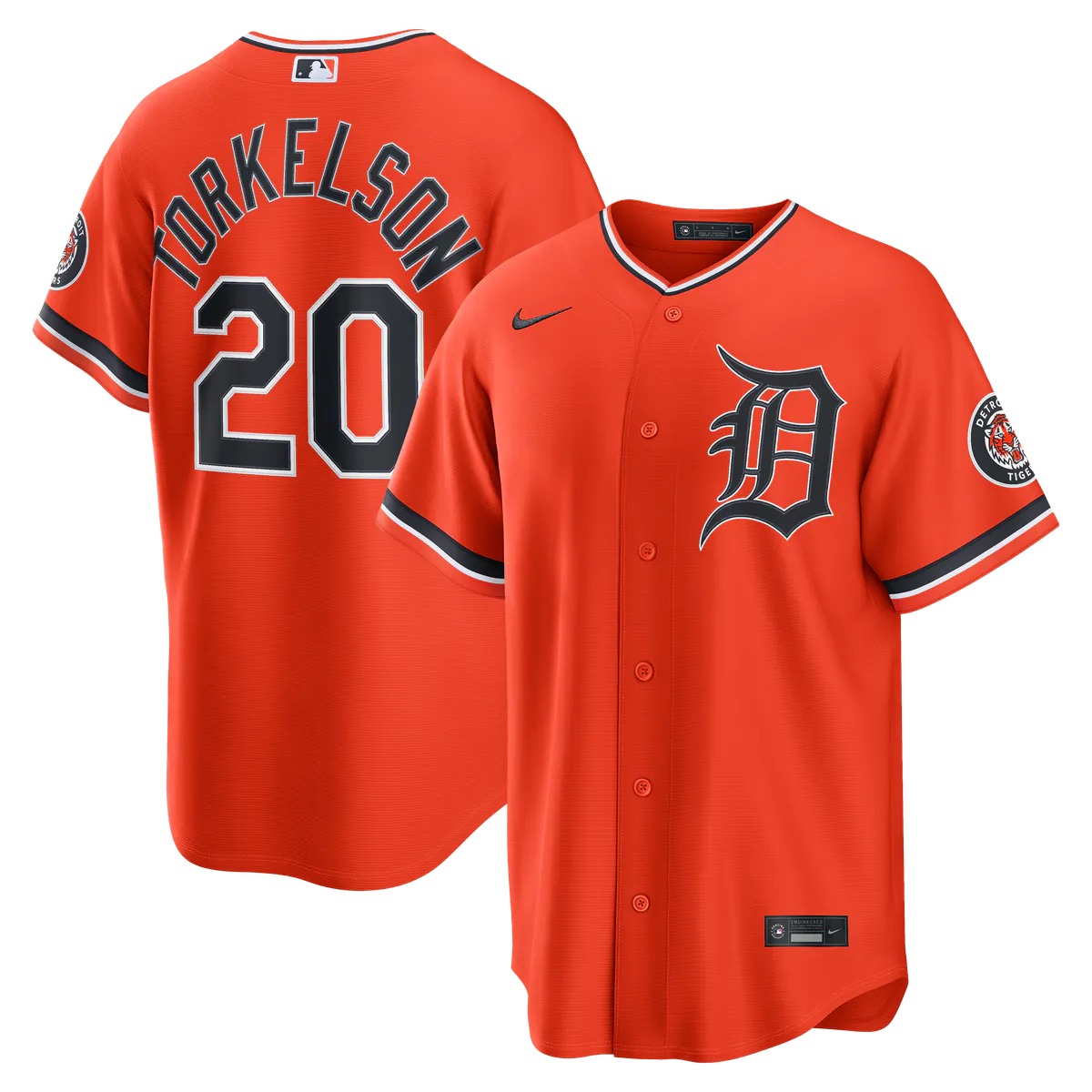 Hunk Wear - Spencer Torkelson Detroit Tigers Nike Alternate Stadium Jersey - Orange