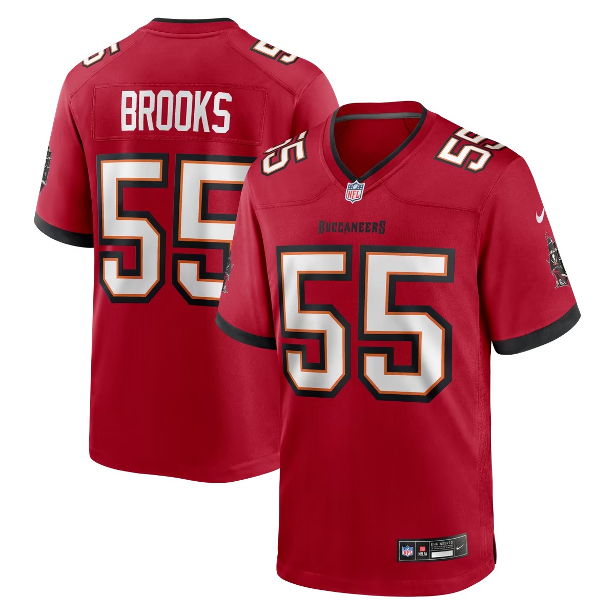 Hunk Wear - Derrick Brooks Tampa Bay Buccaneers Nike Game Retired Player Jersey - Red