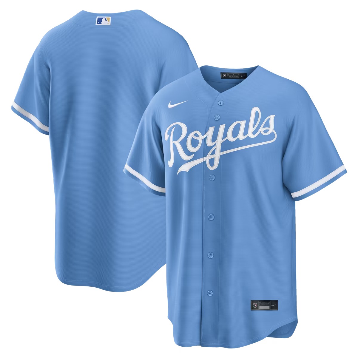 Hunk Wear - Kansas City Royals Nike Alternate Replica Jersey - Light Blue
