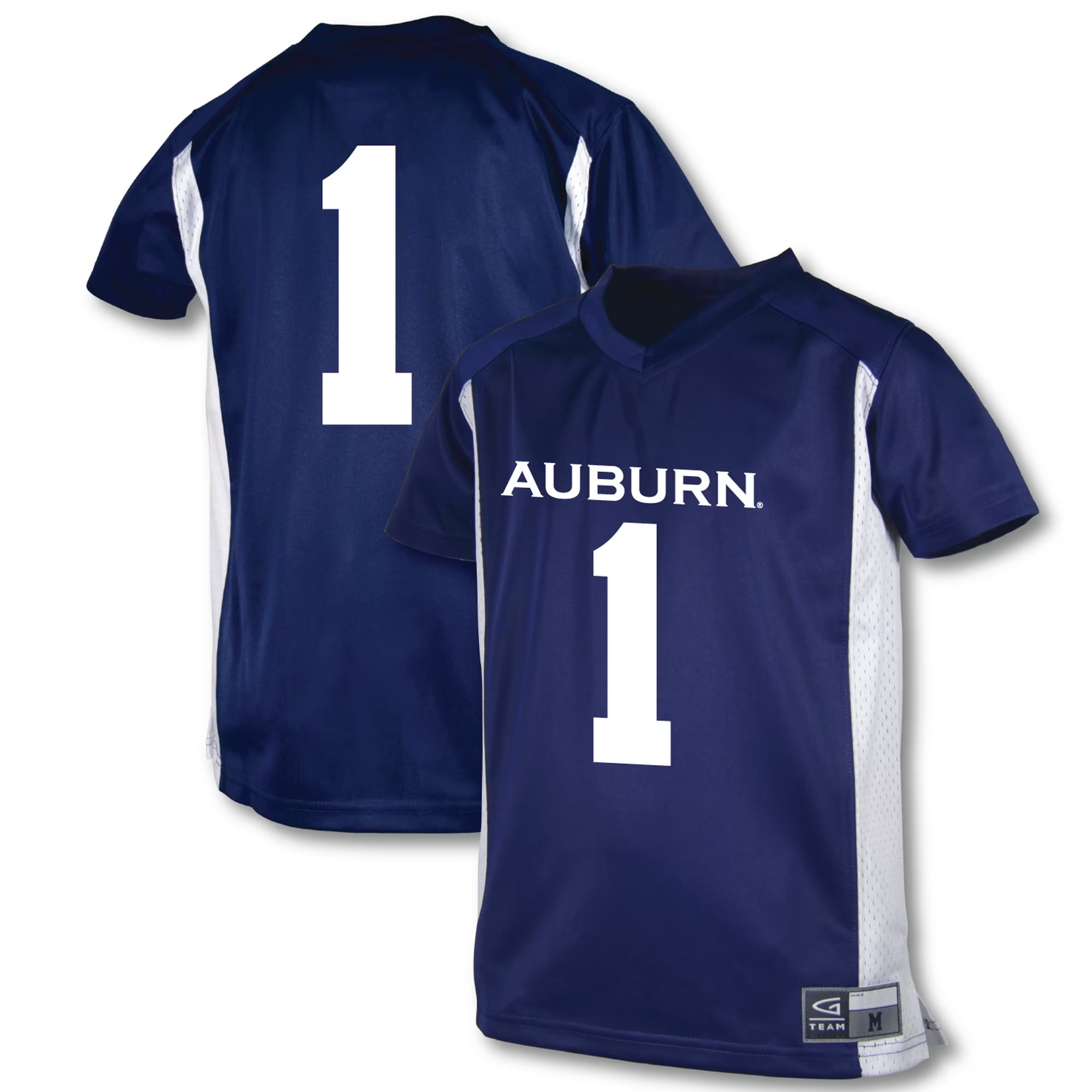 Hunk Wear - #1 Auburn Tigers Garb Youth Football Jersey - Navy