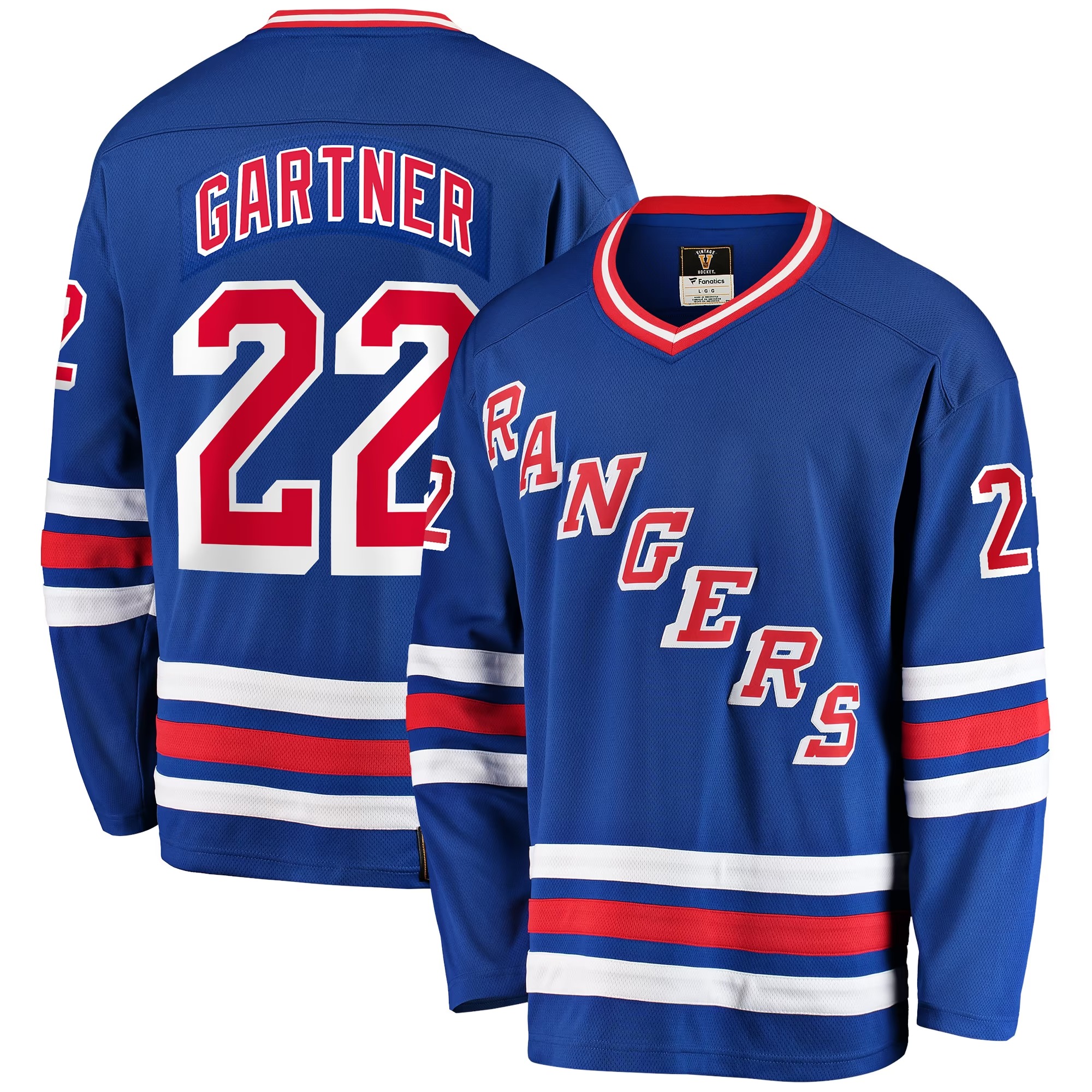 Hunk Wear - Mike Gartner New York Rangers Fanatics Premier Breakaway Retired Player Jersey - Blue
