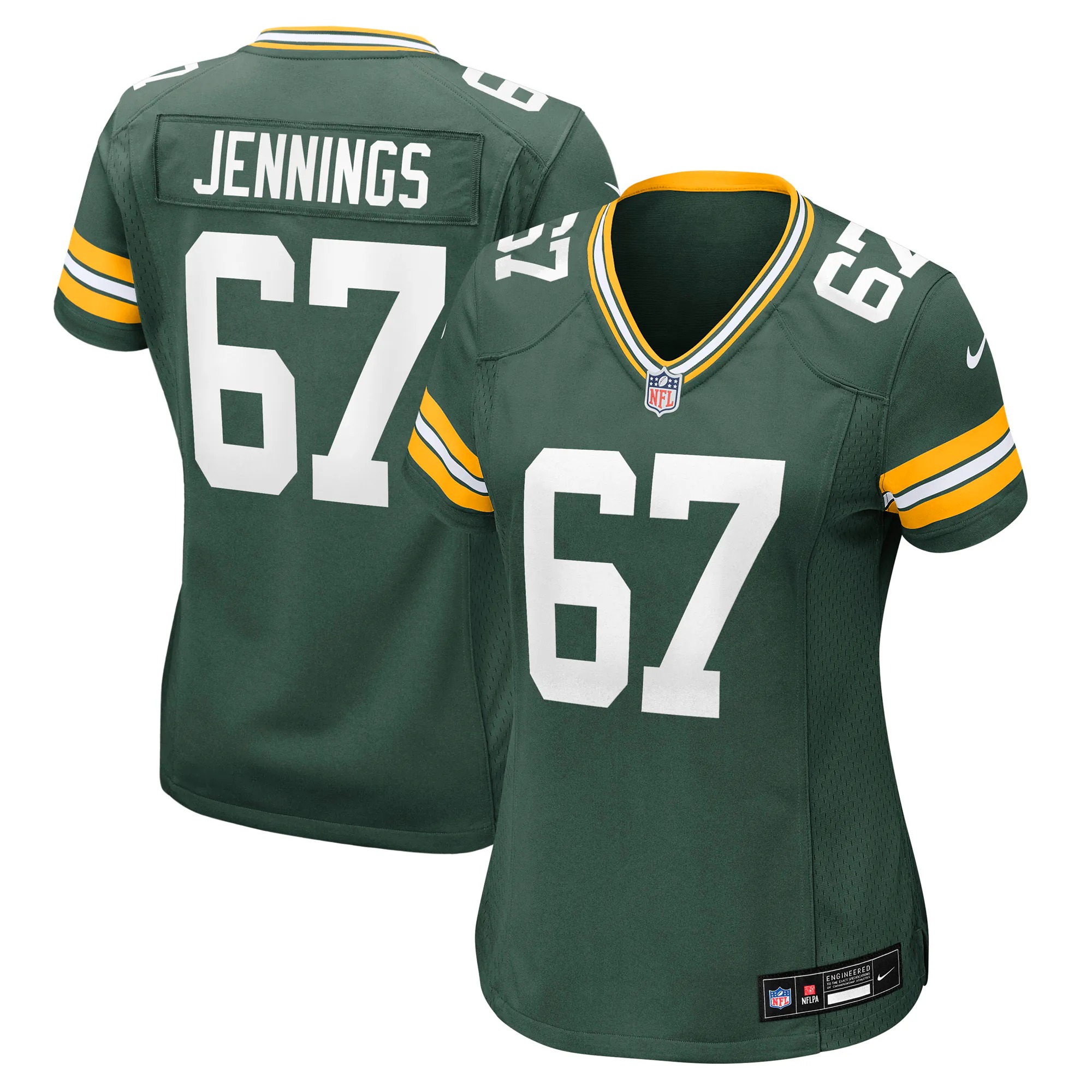 Hunk Wear - Donovan Jennings Green Bay Packers Nike Women's Team Game Jersey - Green