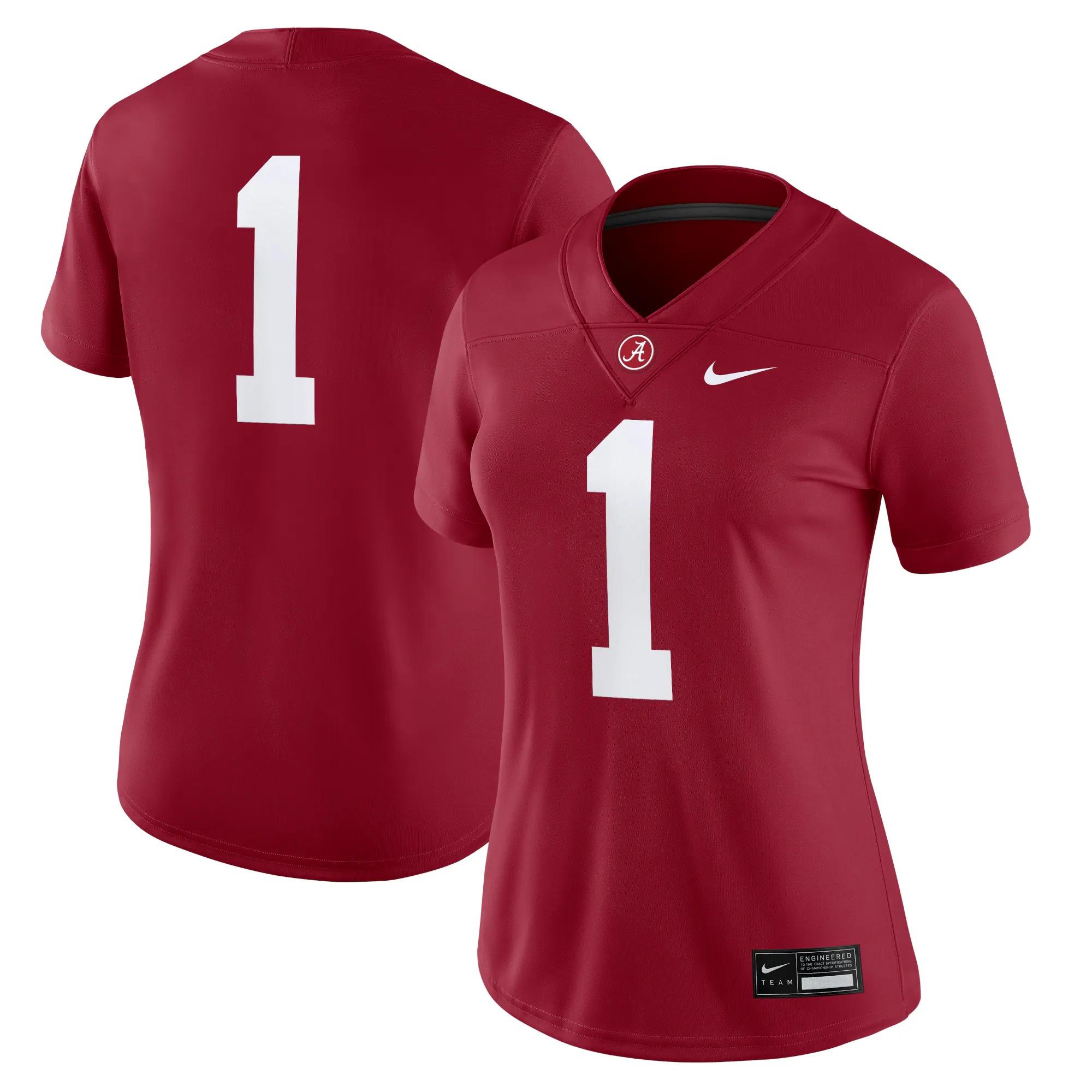 Hunk Wear - #1 Alabama Crimson Tide Nike Women's Game Jersey - Crimson