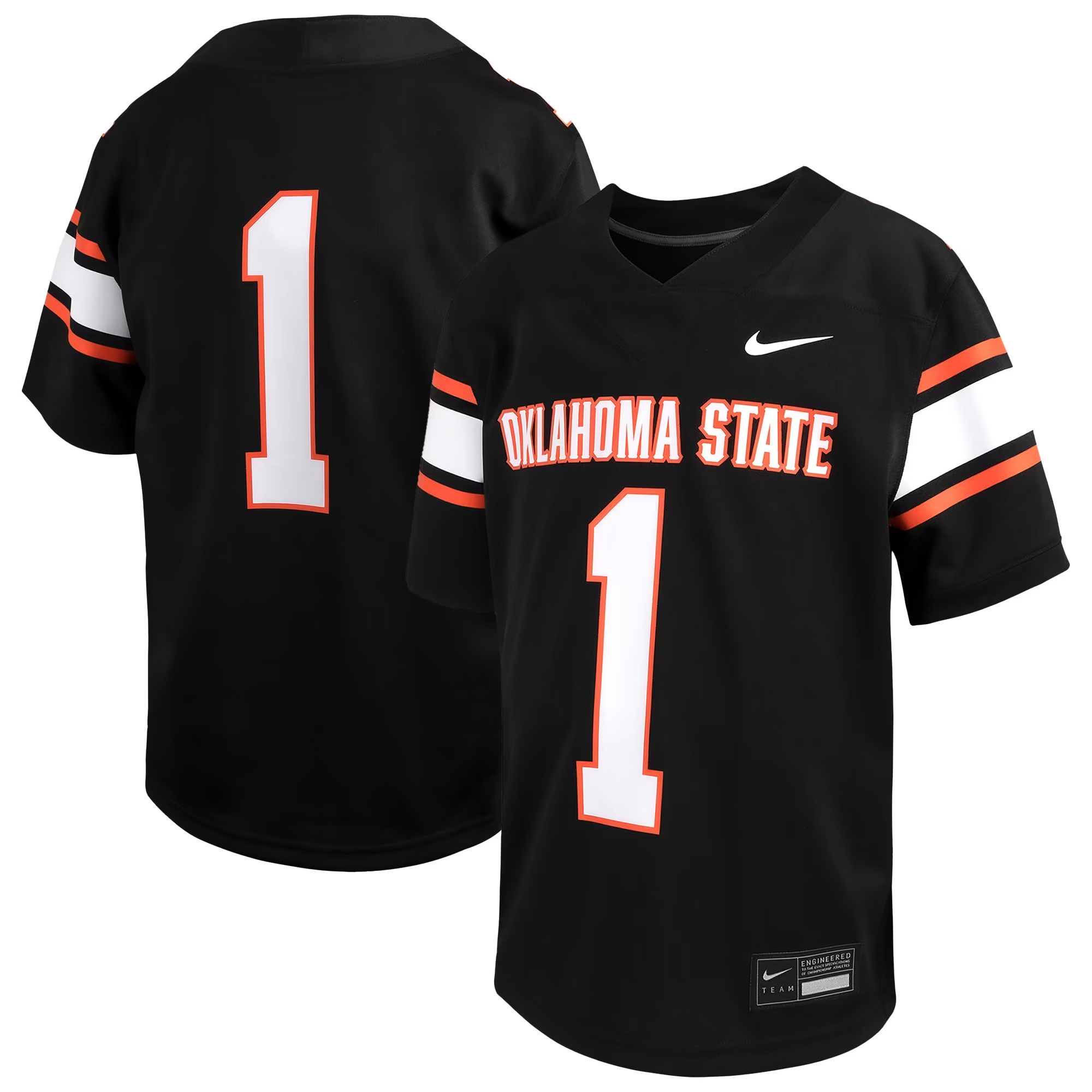 Hunk Wear - Oklahoma State Cowboys Nike #1 Youth Alternate Game Football Jersey - Black