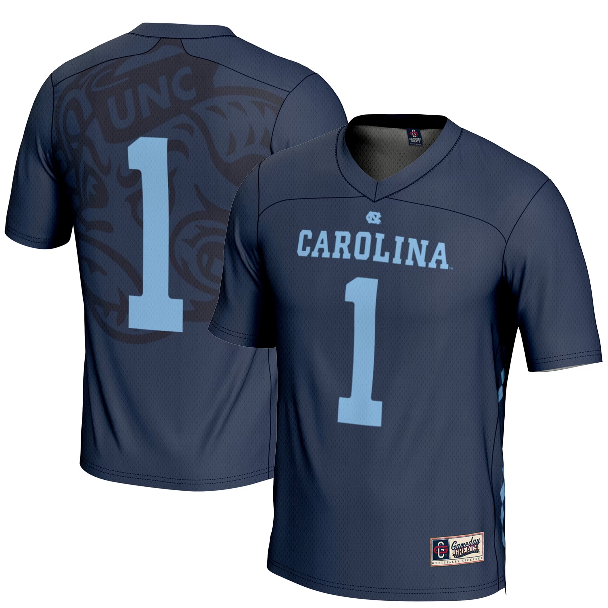 Hunk Wear - #1 North Carolina Tar Heels GameDay Greats Youth Lightweight Men's Lacrosse Jersey - Navy