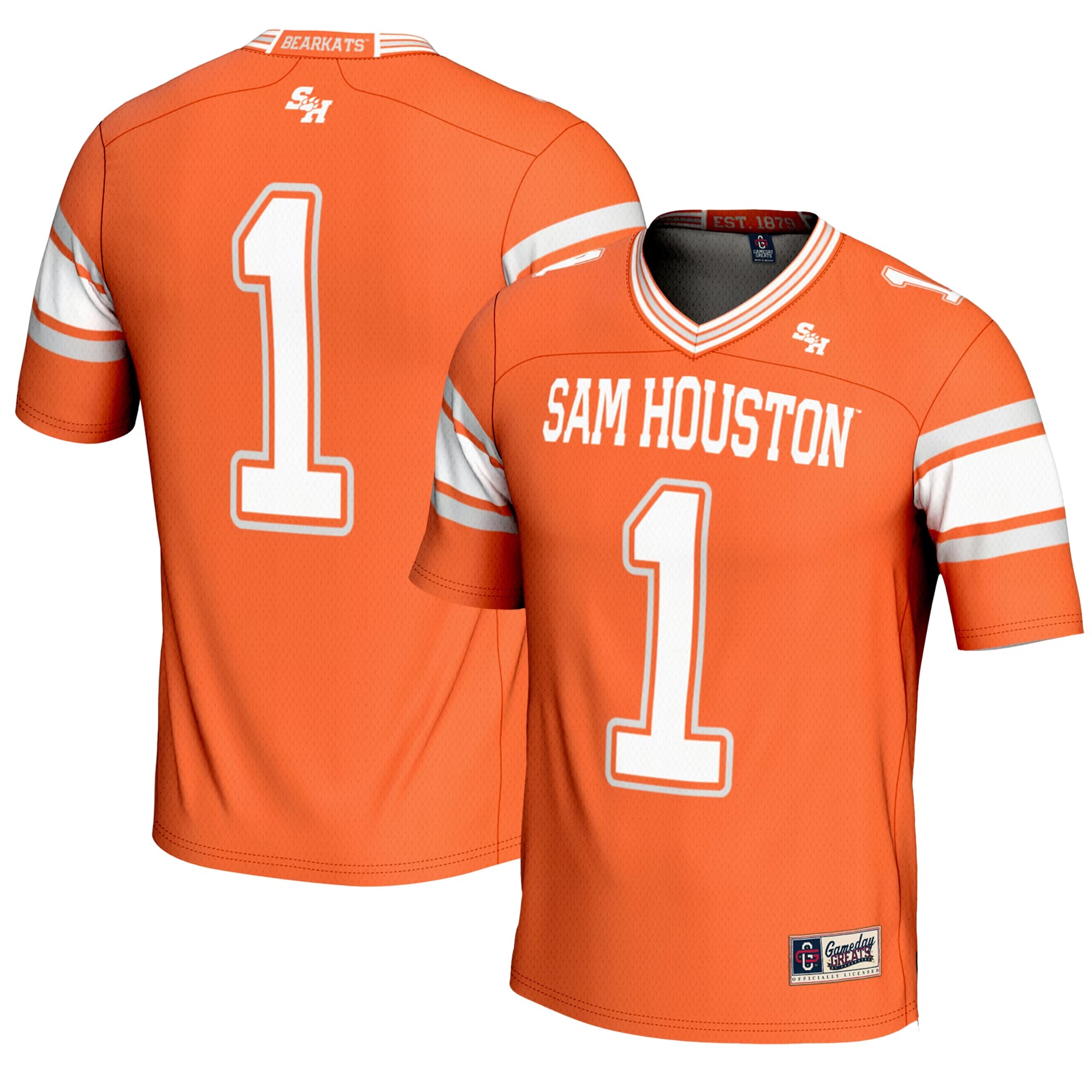 Hunk Wear - #1 Sam Houston State Bearkats GameDay Greats Endzone Football Jersey - Orange