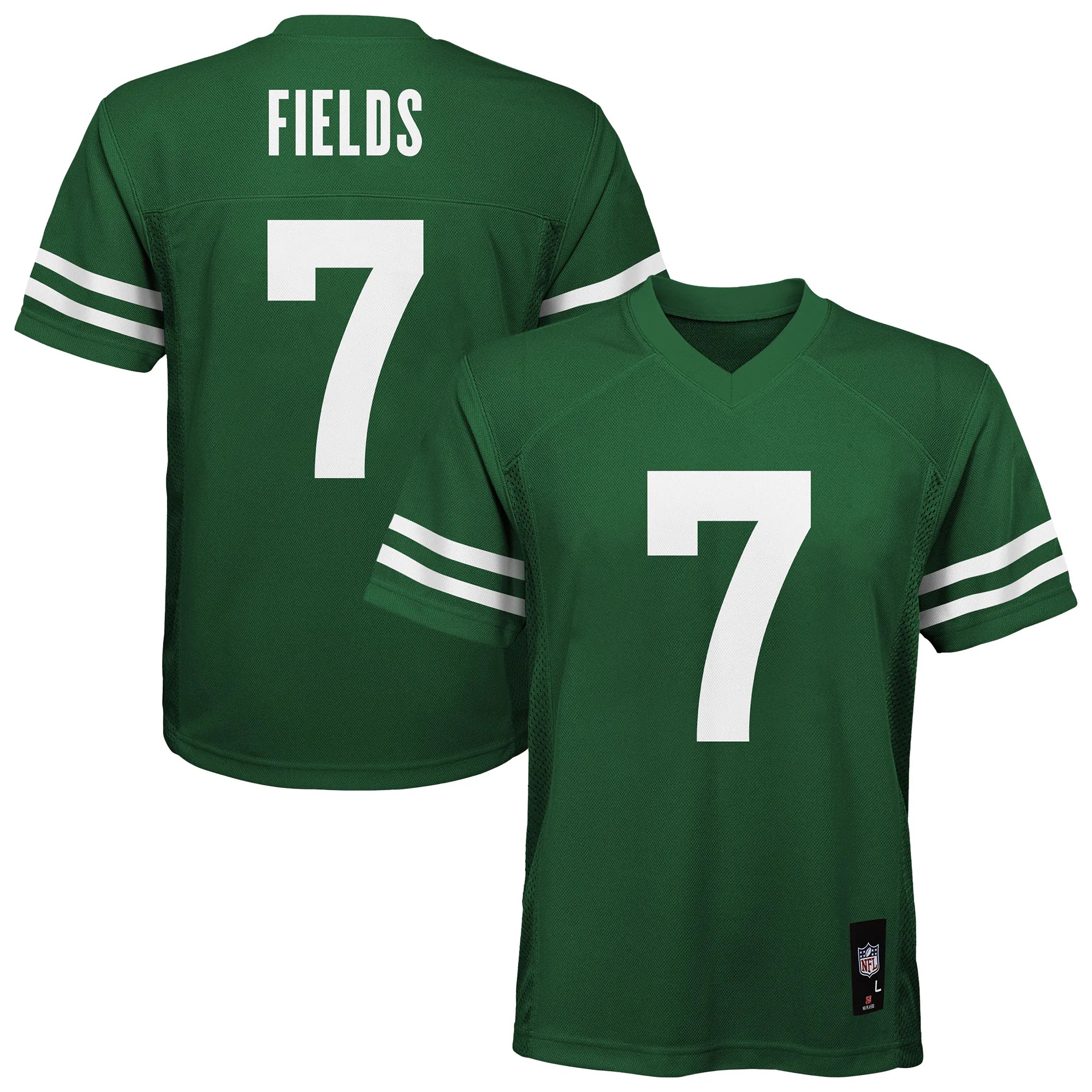 Hunk Wear - Justin Fields New York Jets Youth Replica Jersey - Green