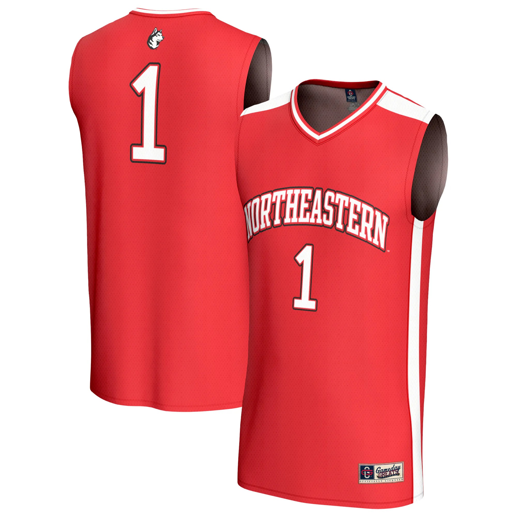 Hunk Wear - #1 Northeastern Huskies GameDay Greats Youth Lightweight Collegiate Basketball Fashion Jersey - Red