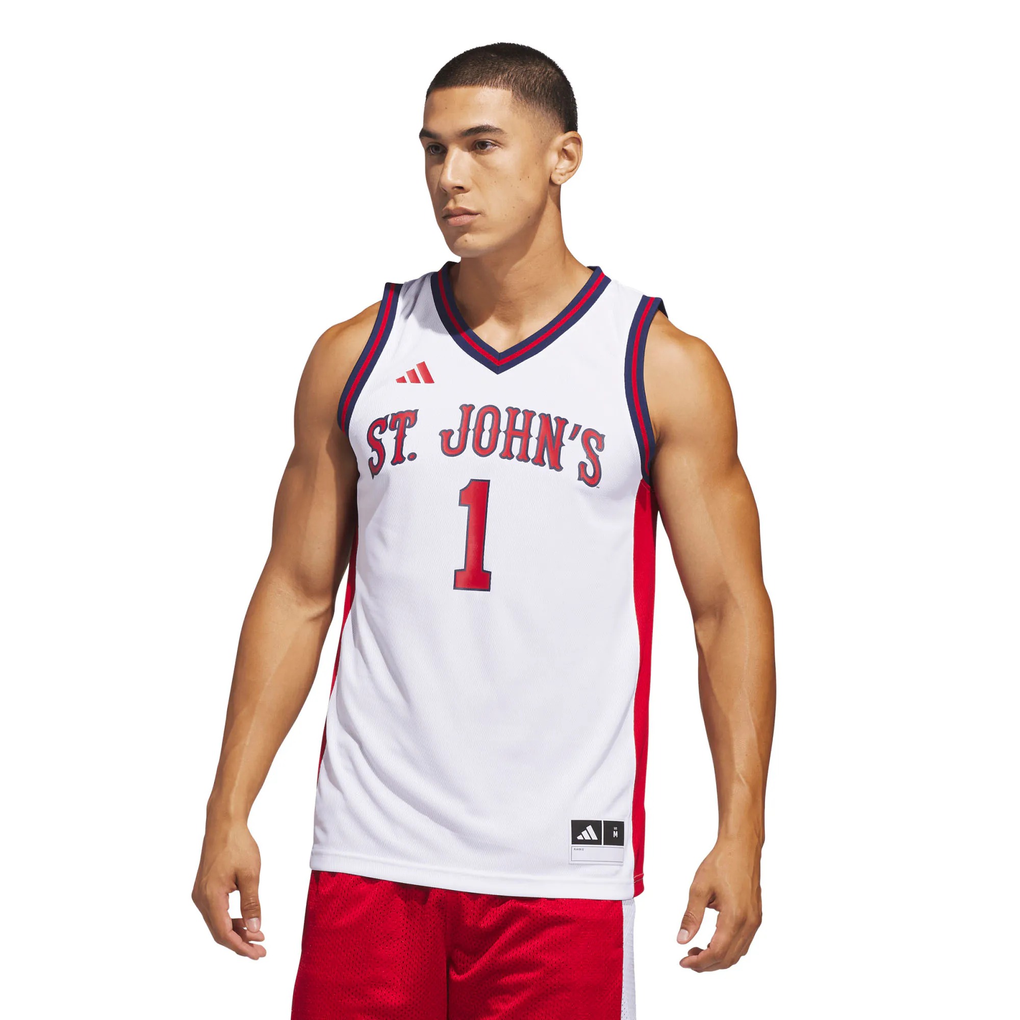 Hunk Wear - St. John's Red Storm adidas Home Replica Basketball Jersey - White