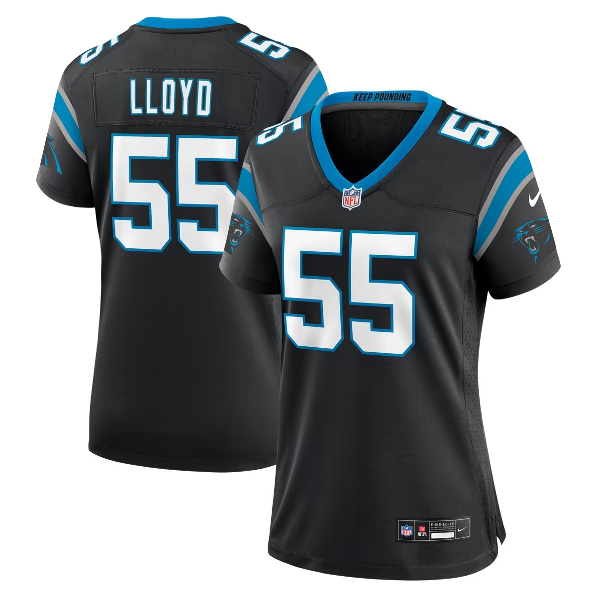 Hunk Wear - Devin Lloyd Carolina Panthers Nike Women's Team Game Jersey - Black