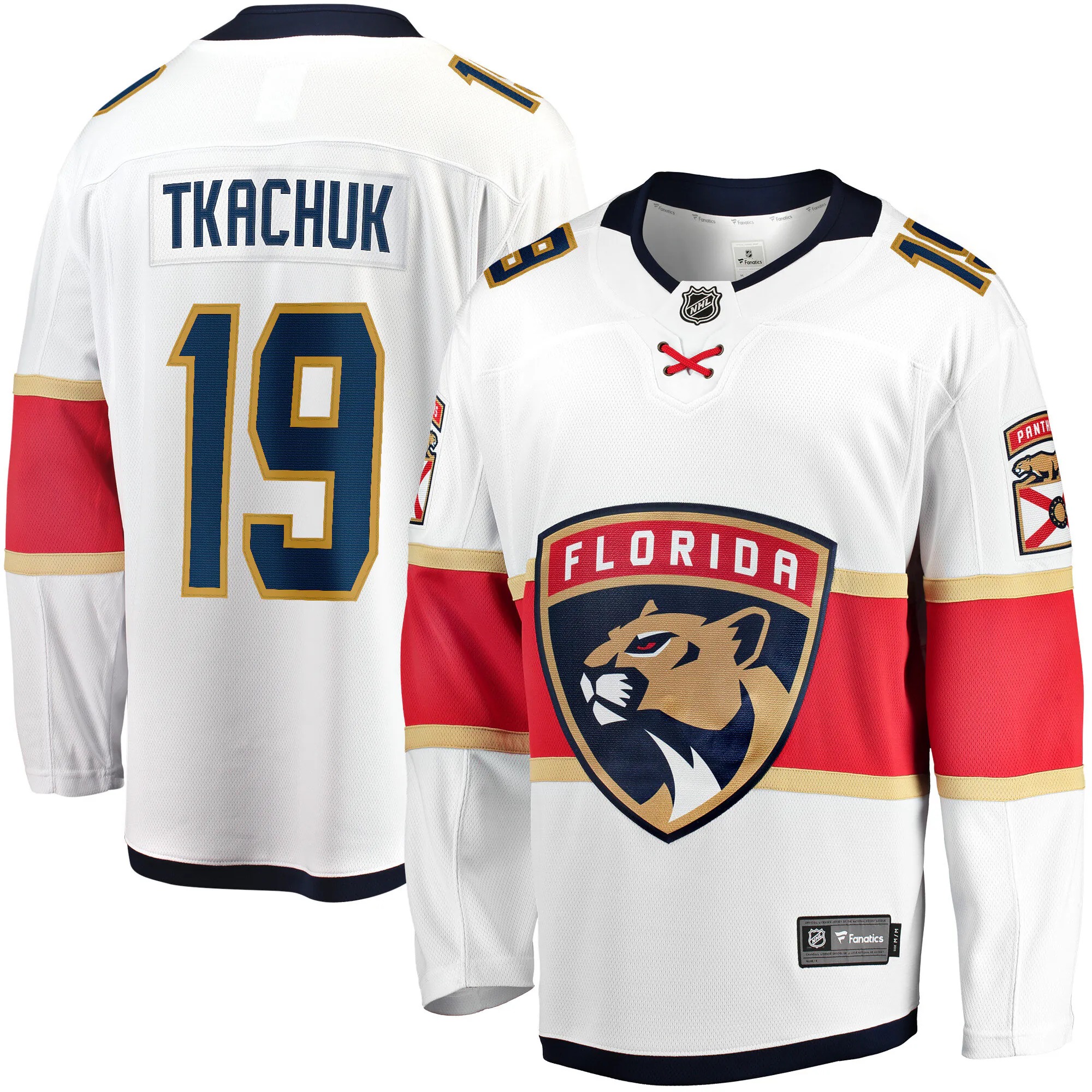 Hunk Wear - Matthew Tkachuk Florida Panthers Fanatics Away Breakaway Jersey - White