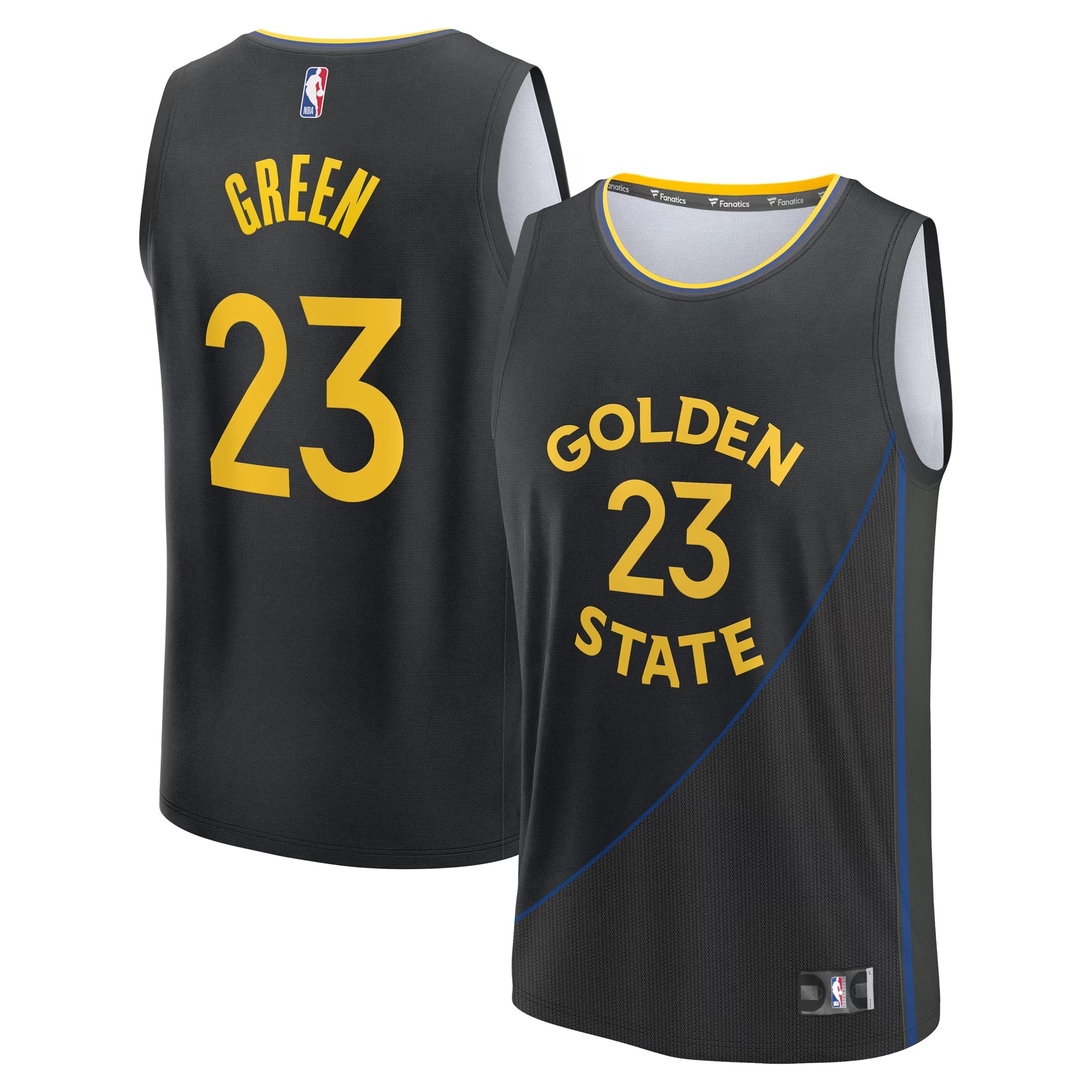 Hunk Wear - Draymond Green Golden State Warriors Fanatics Fast Break Replica Player Jersey - Statement Edition - Black