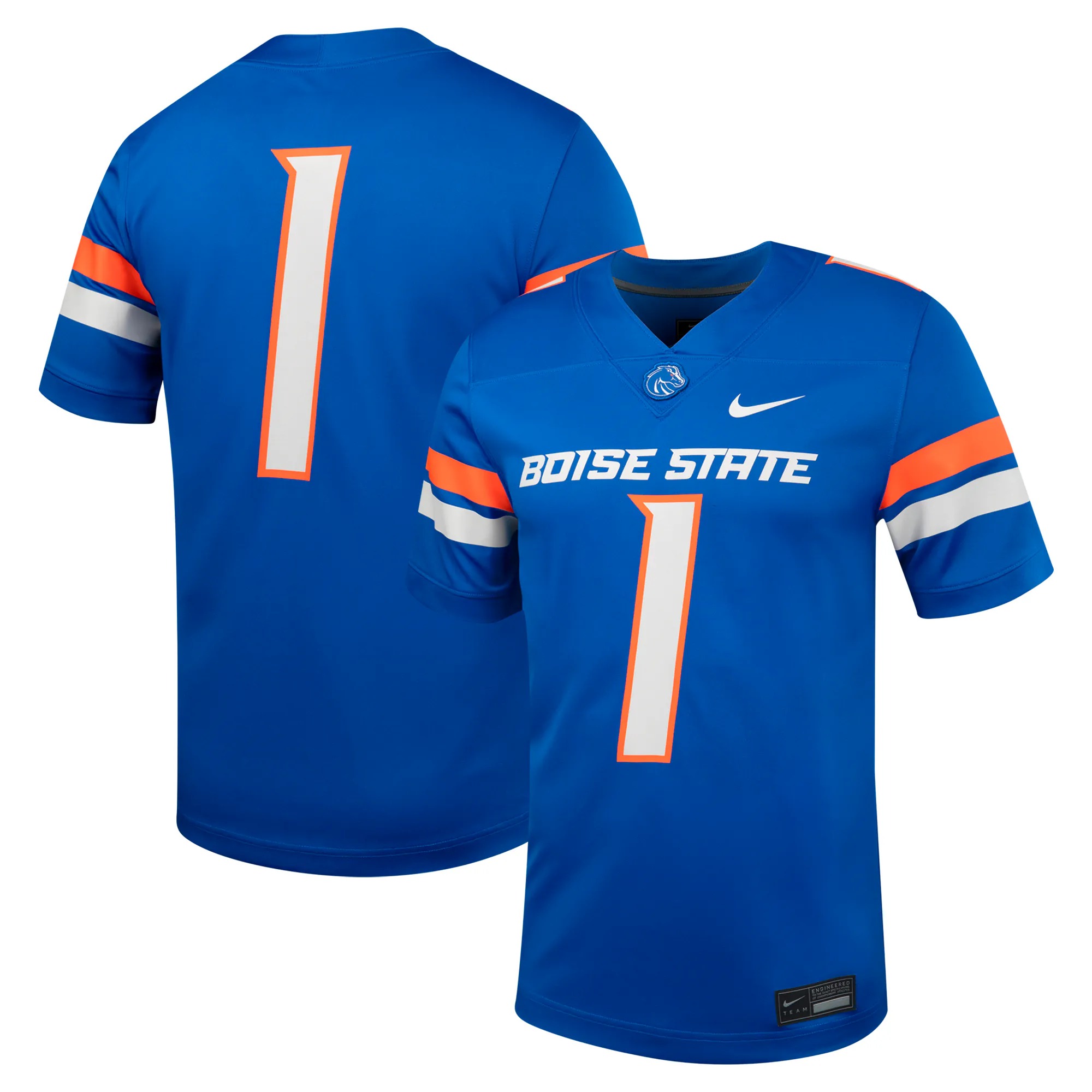 Hunk Wear - #1 Boise State Broncos Nike Untouchable Football Jersey - Royal