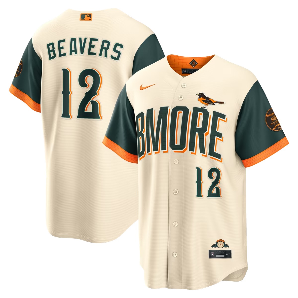 Hunk Wear - Dylan Beavers Baltimore Orioles Nike 2026 City Connect Stadium Jersey - Cream