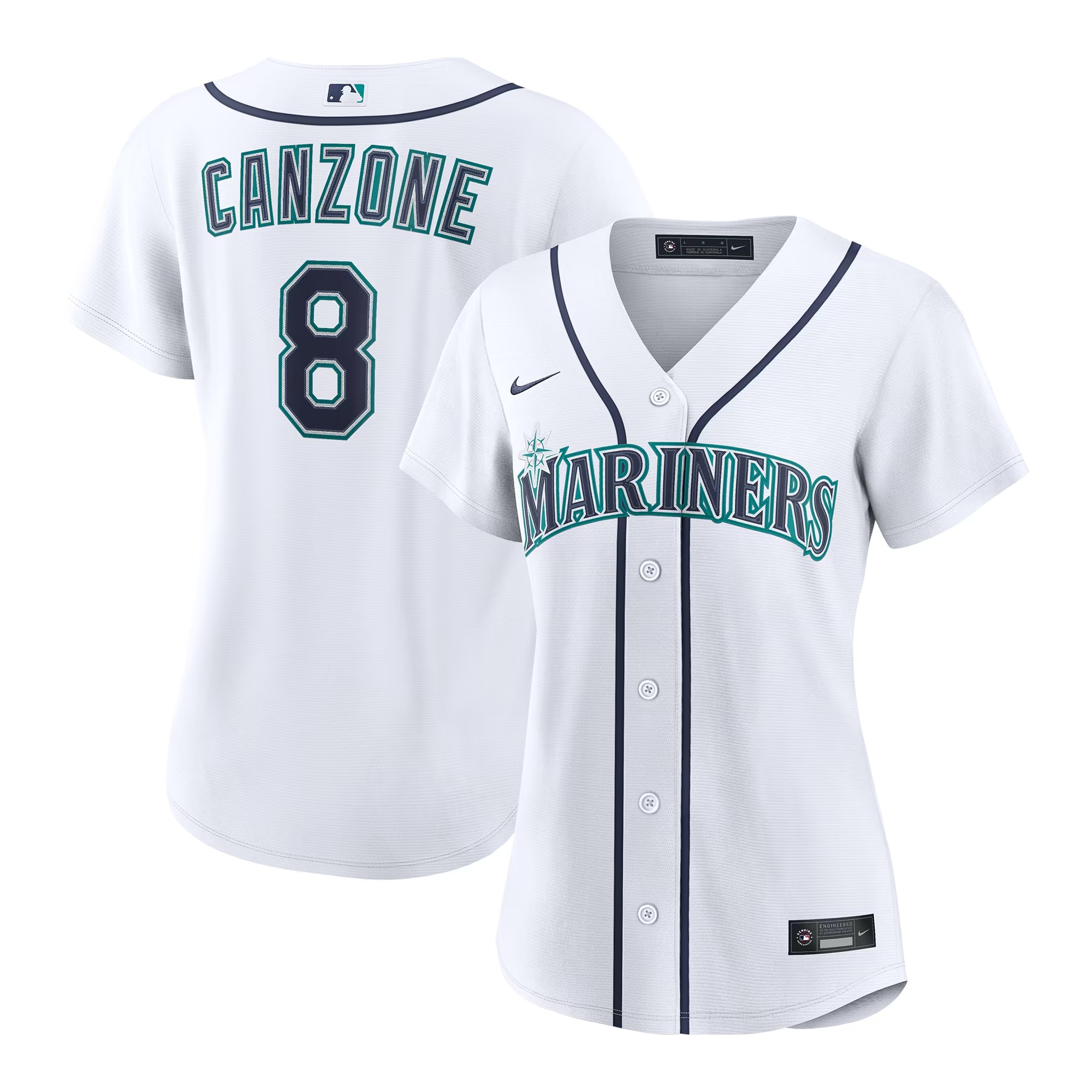 Hunk Wear - Dominic Canzone Seattle Mariners Nike Women's Home Replica Jersey - White