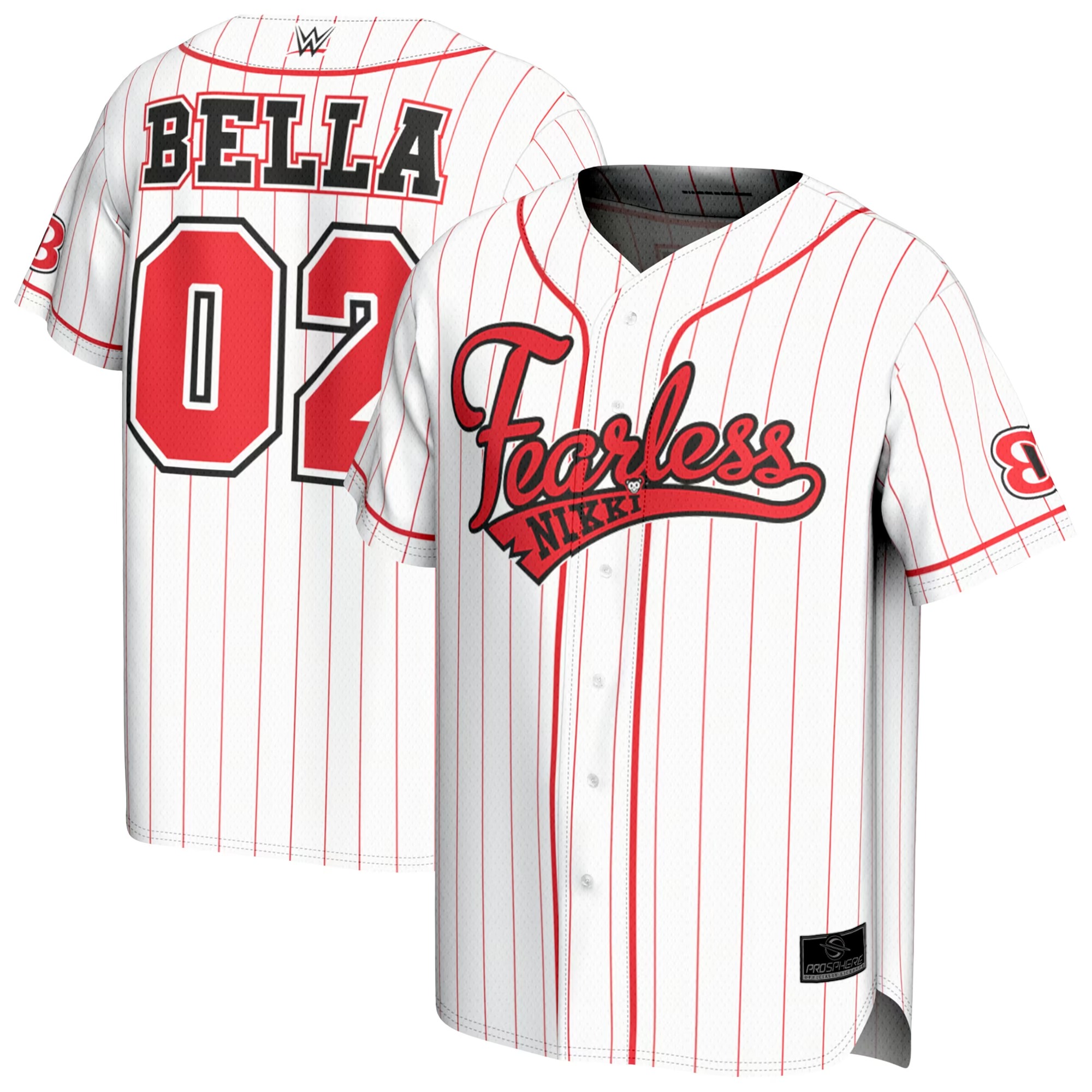 Hunk Wear - Nikki Bella ProSphere Fearless Baseball Jersey - White