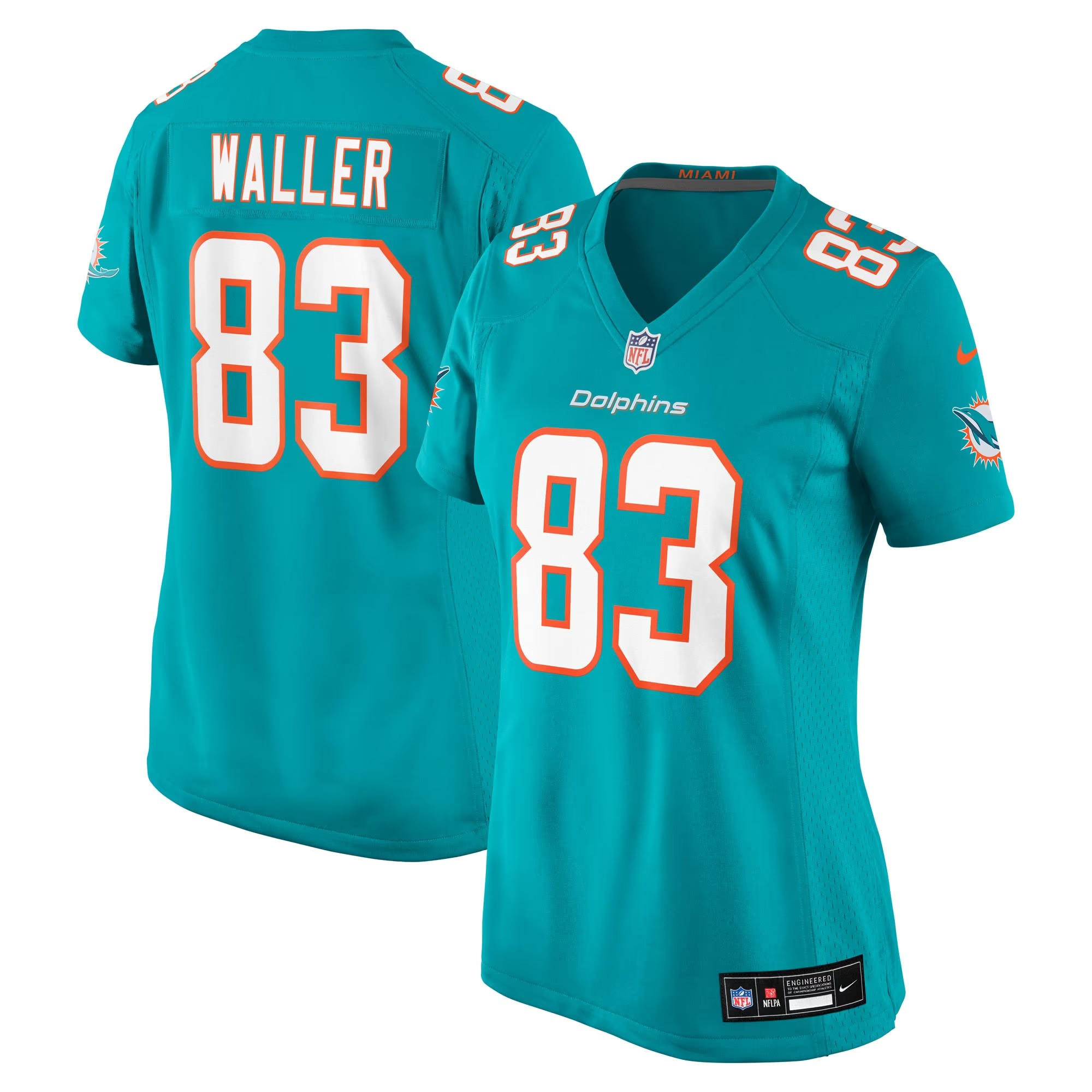 Hunk Wear - Darren Waller Miami Dolphins Nike Women's Team Game Jersey - Aqua