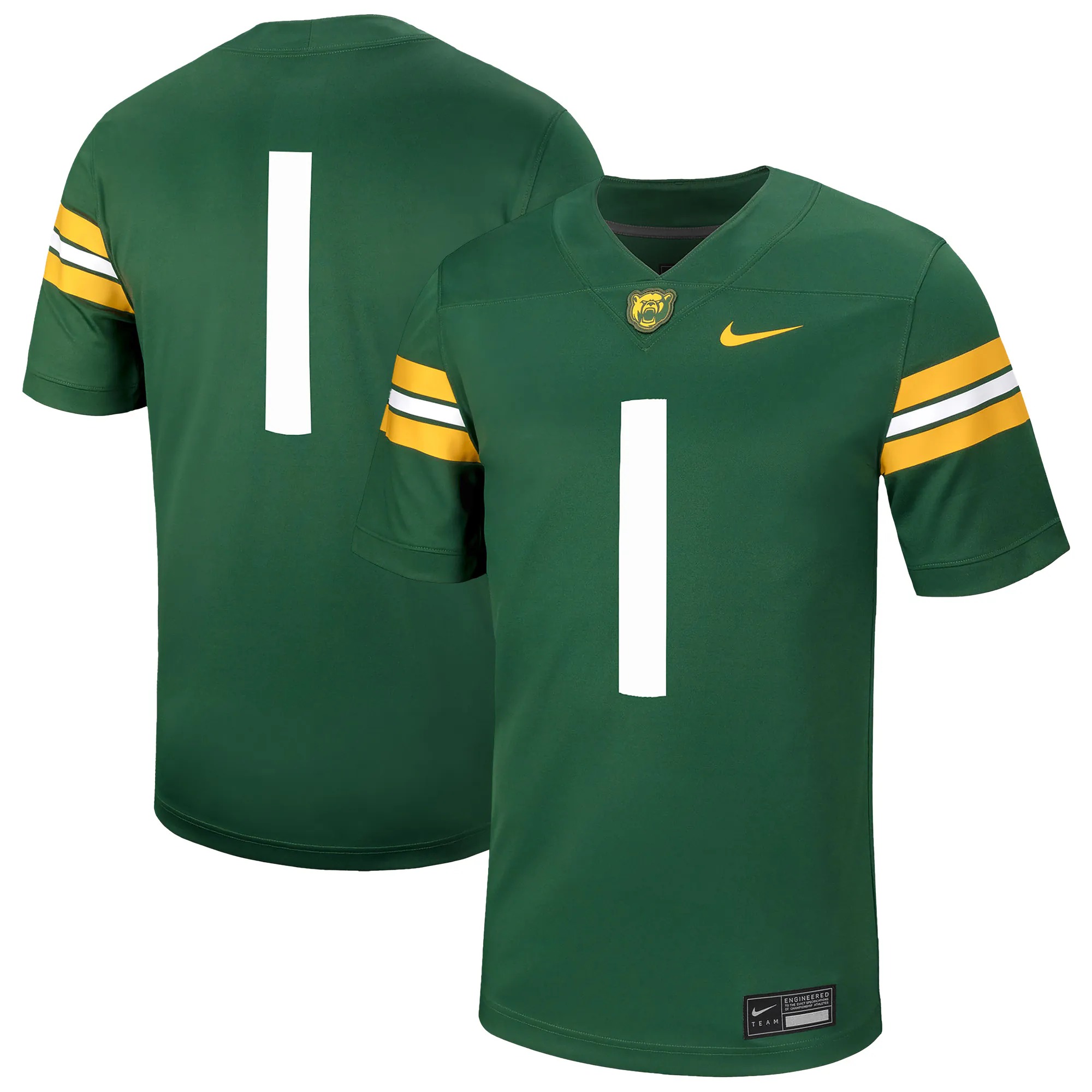 Hunk Wear - #1 Baylor Bears Nike Untouchable Football Jersey ' Green