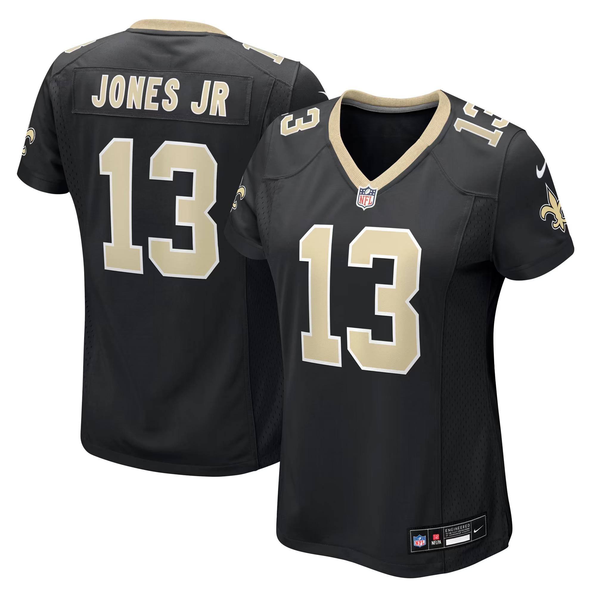 Hunk Wear - Velus Jones Jr. New Orleans Saints Nike Women's Team Game Jersey - Black