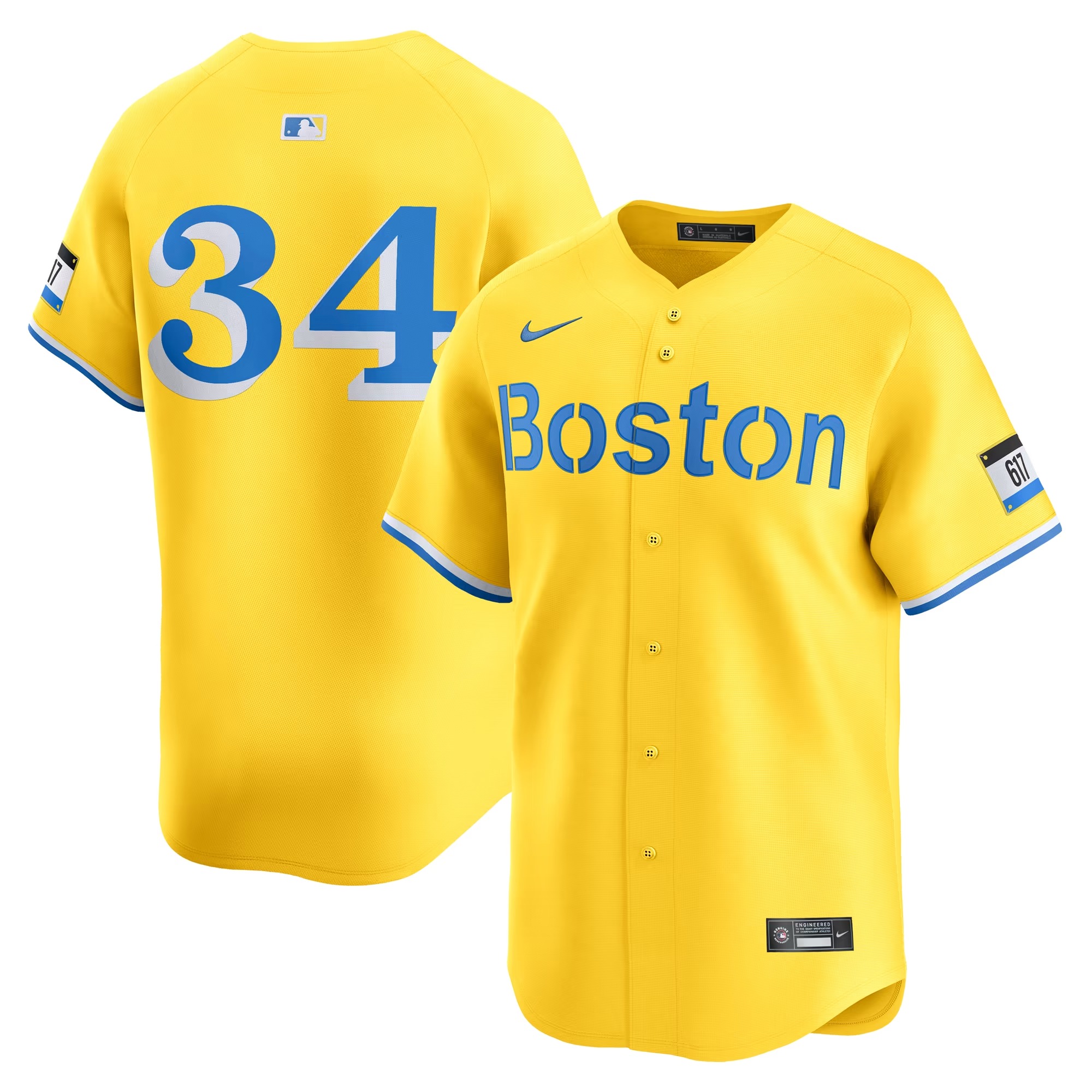 Hunk Wear - David Ortiz Boston Red Sox Nike City Connect Retired Player Jersey - Gold