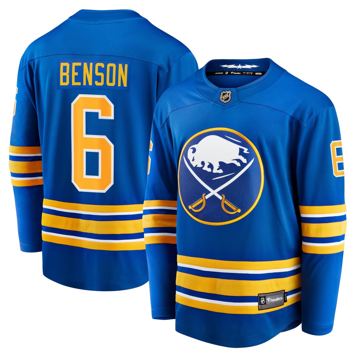 Hunk Wear - Zach Benson Buffalo Sabres Fanatics Home Breakaway Jersey - Royal