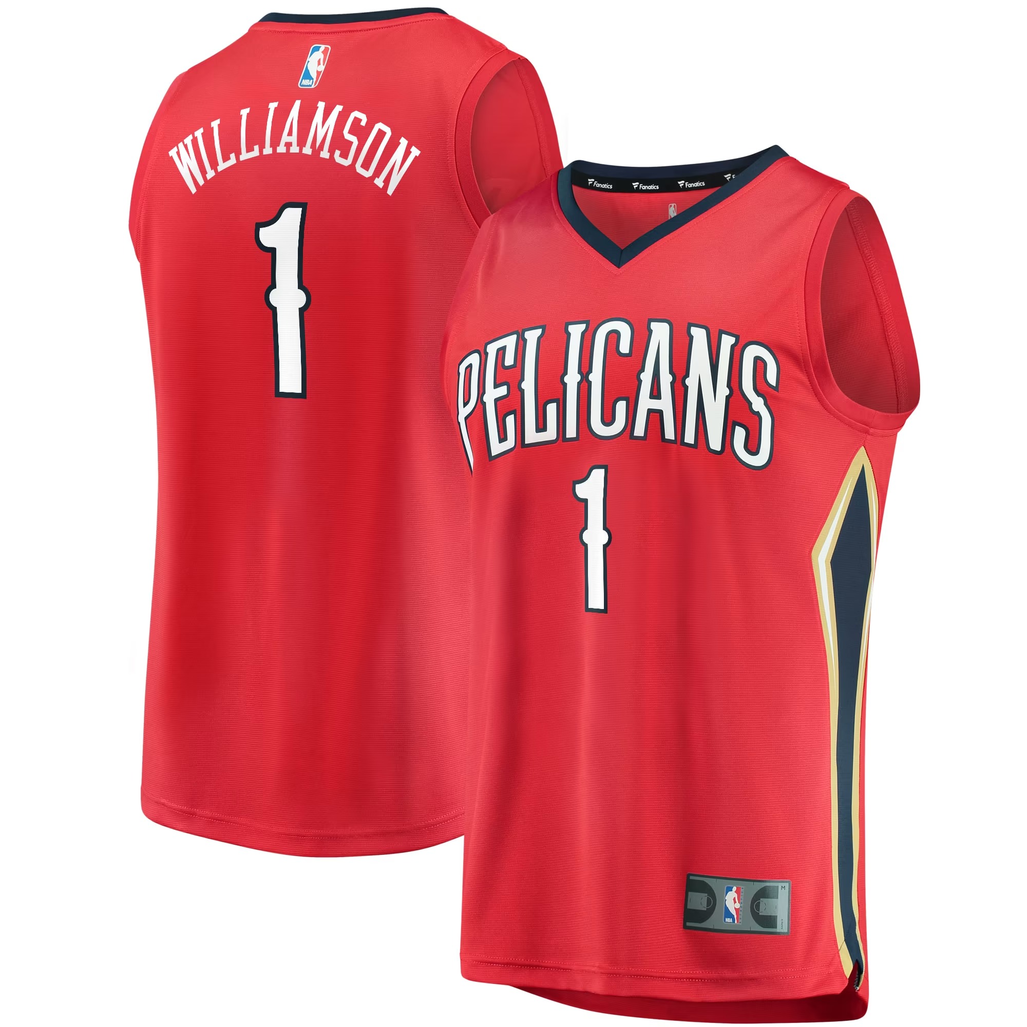 Hunk Wear - Zion Williamson New Orleans Pelicans Fanatics Replica Fast Break Jersey Red - Statement Edition