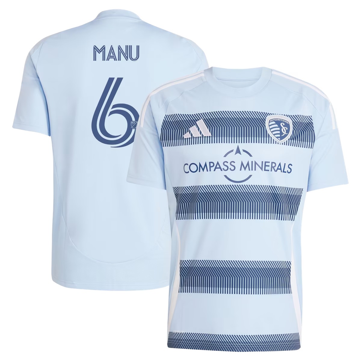 Hunk Wear - Manu GarcÃa Sporting Kansas City adidas 2025 One KC Replica Jersey - Light Blue