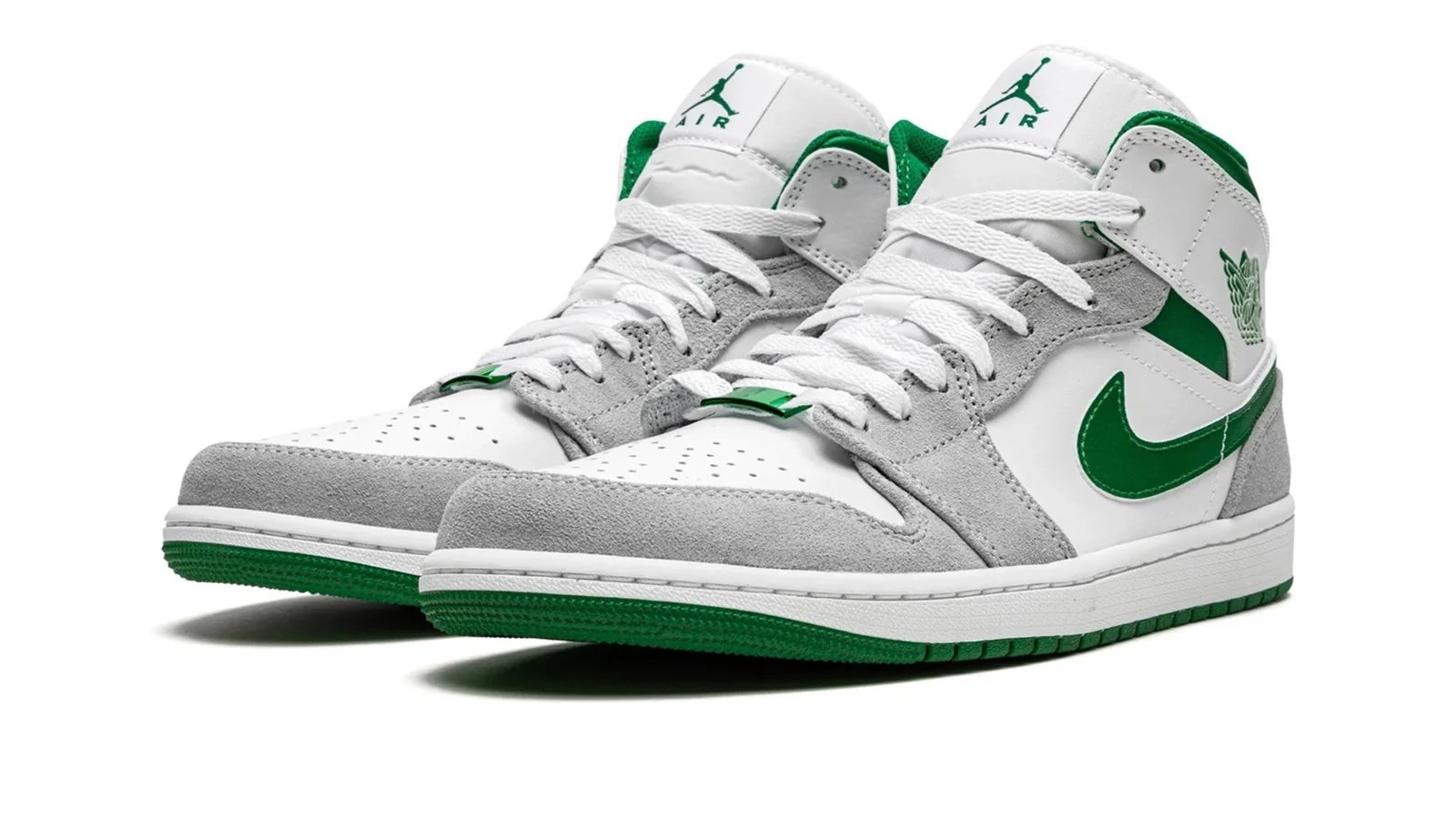 Air Jordan 1 MID SE _Grey _ Pine Green _ White_