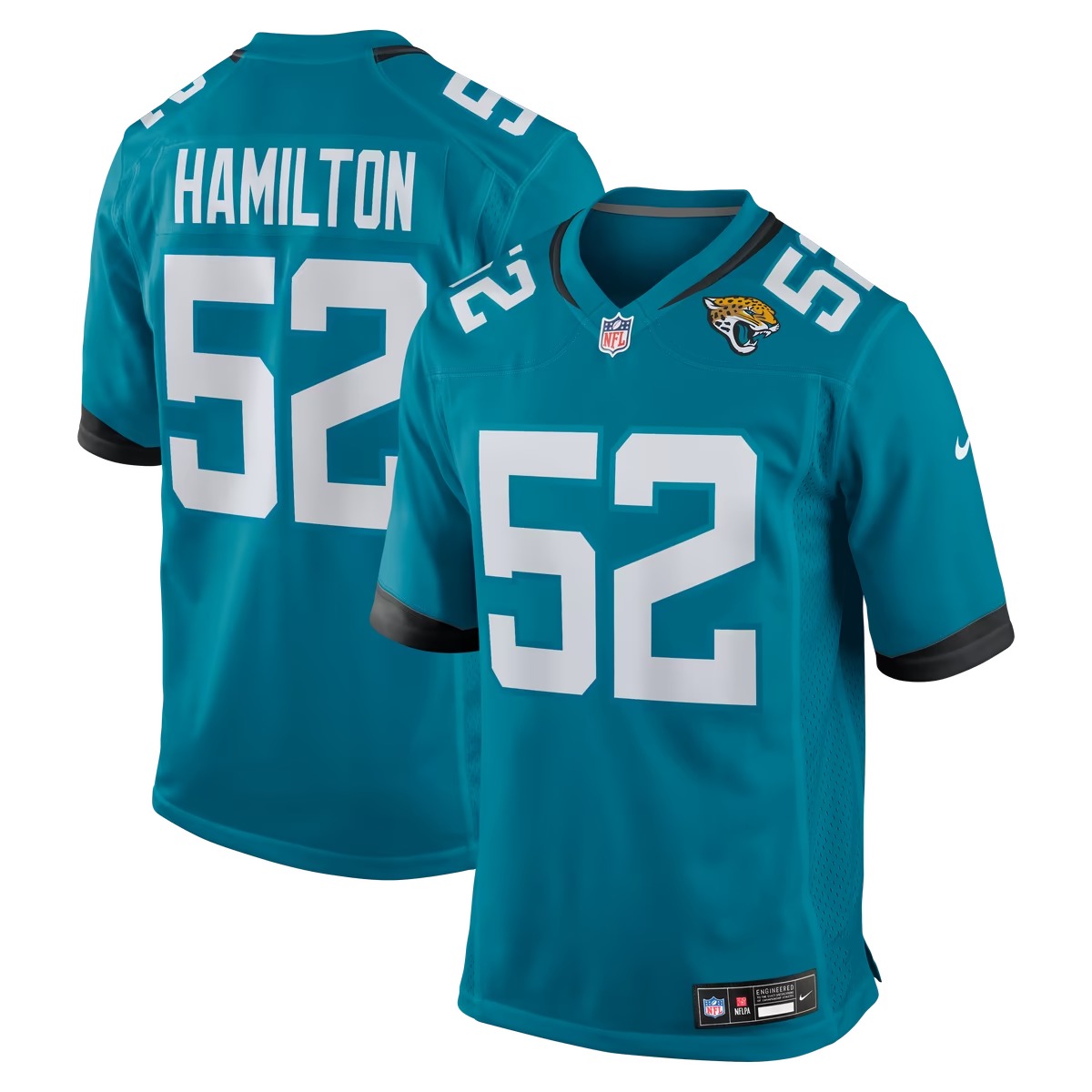 Hunk Wear - DaVon Hamilton Jacksonville Jaguars Nike Game Jersey - Teal