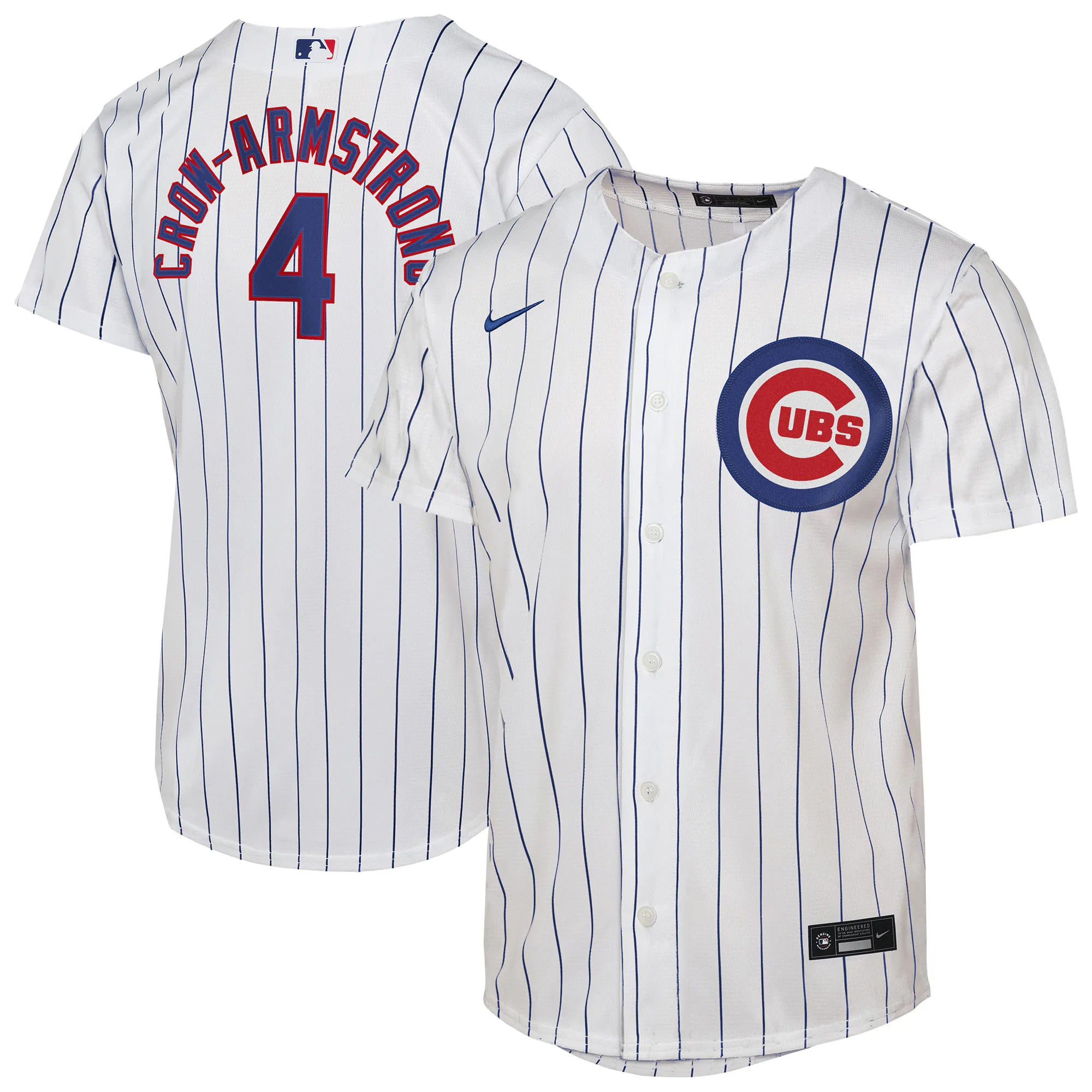 Hunk Wear - Pete Crow-Armstrong Chicago Cubs Nike Youth Home Replica Player Jersey - White