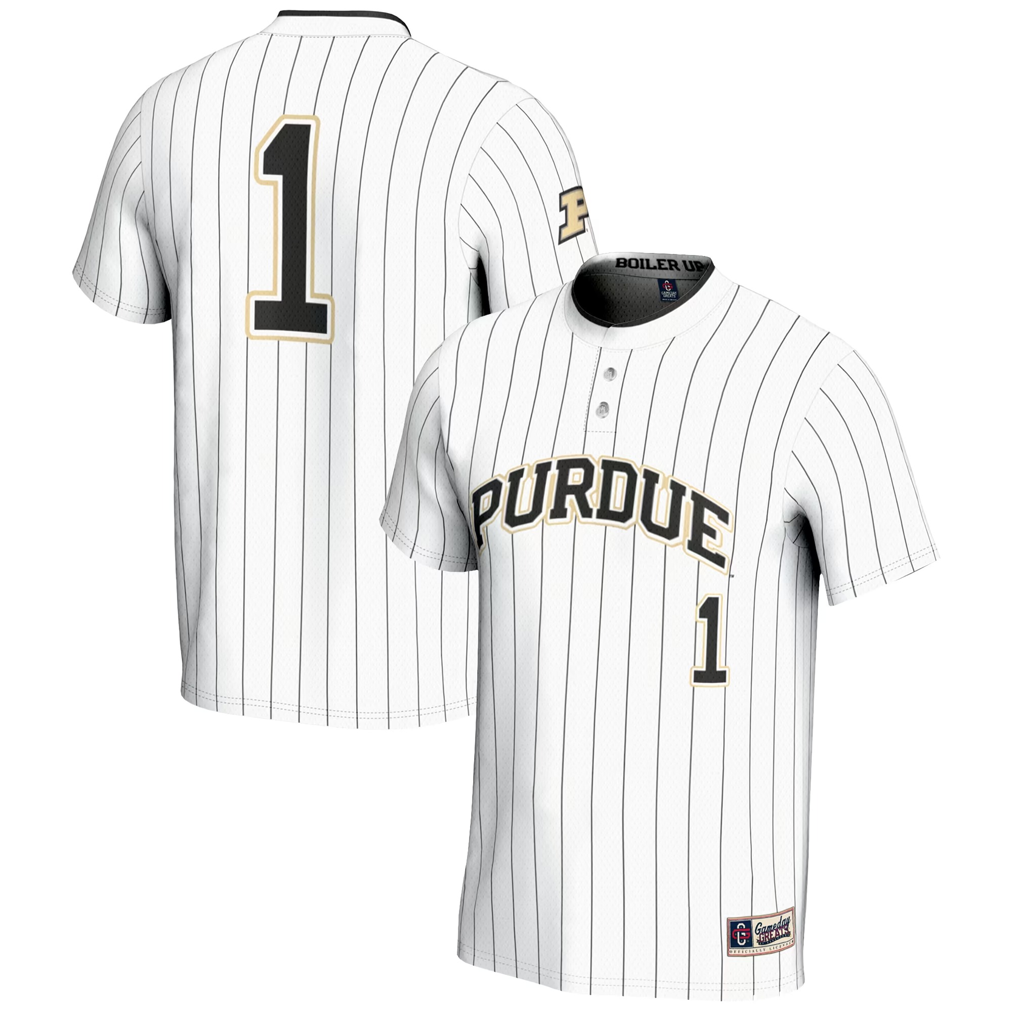 Hunk Wear - #1 Purdue Boilermakers GameDay Greats Youth Lightweight Softball Jersey - White