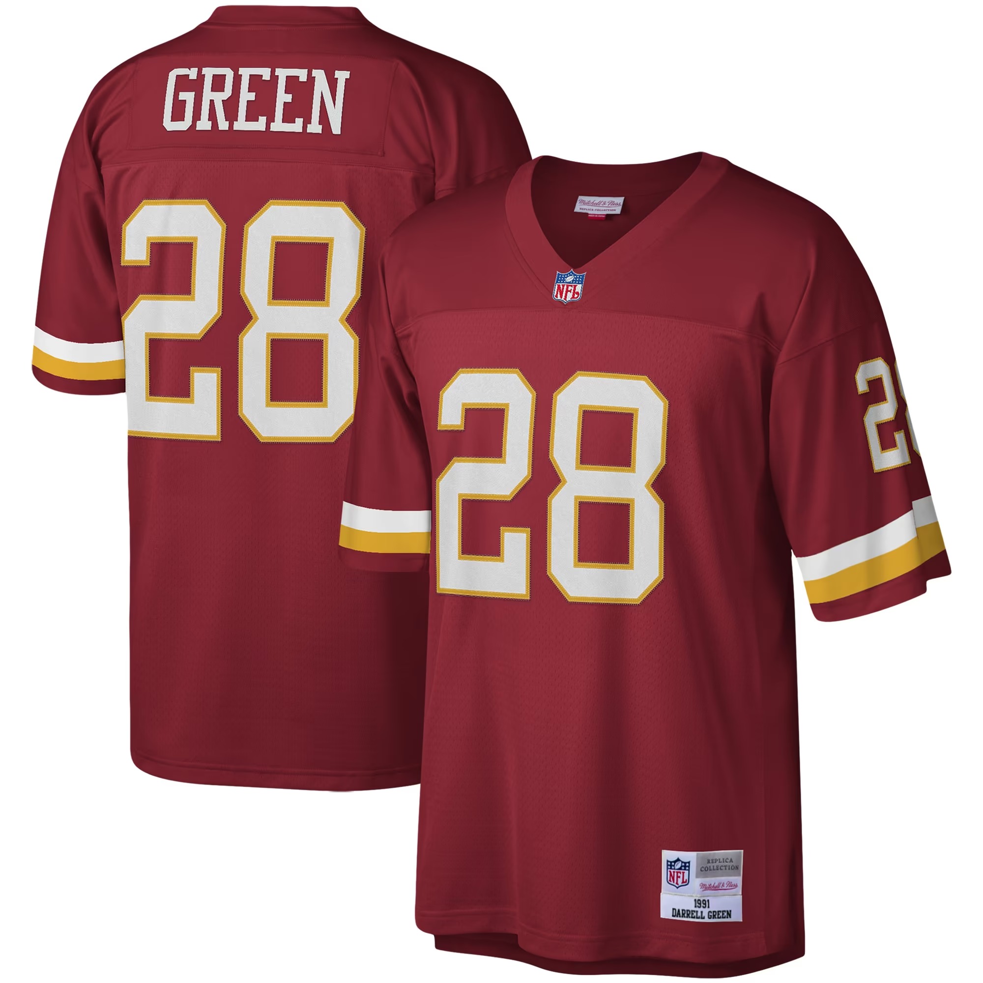 Hunk Wear - Darrell Green Washington Football Team Mitchell & Ness Legacy Replica Jersey - Burgundy